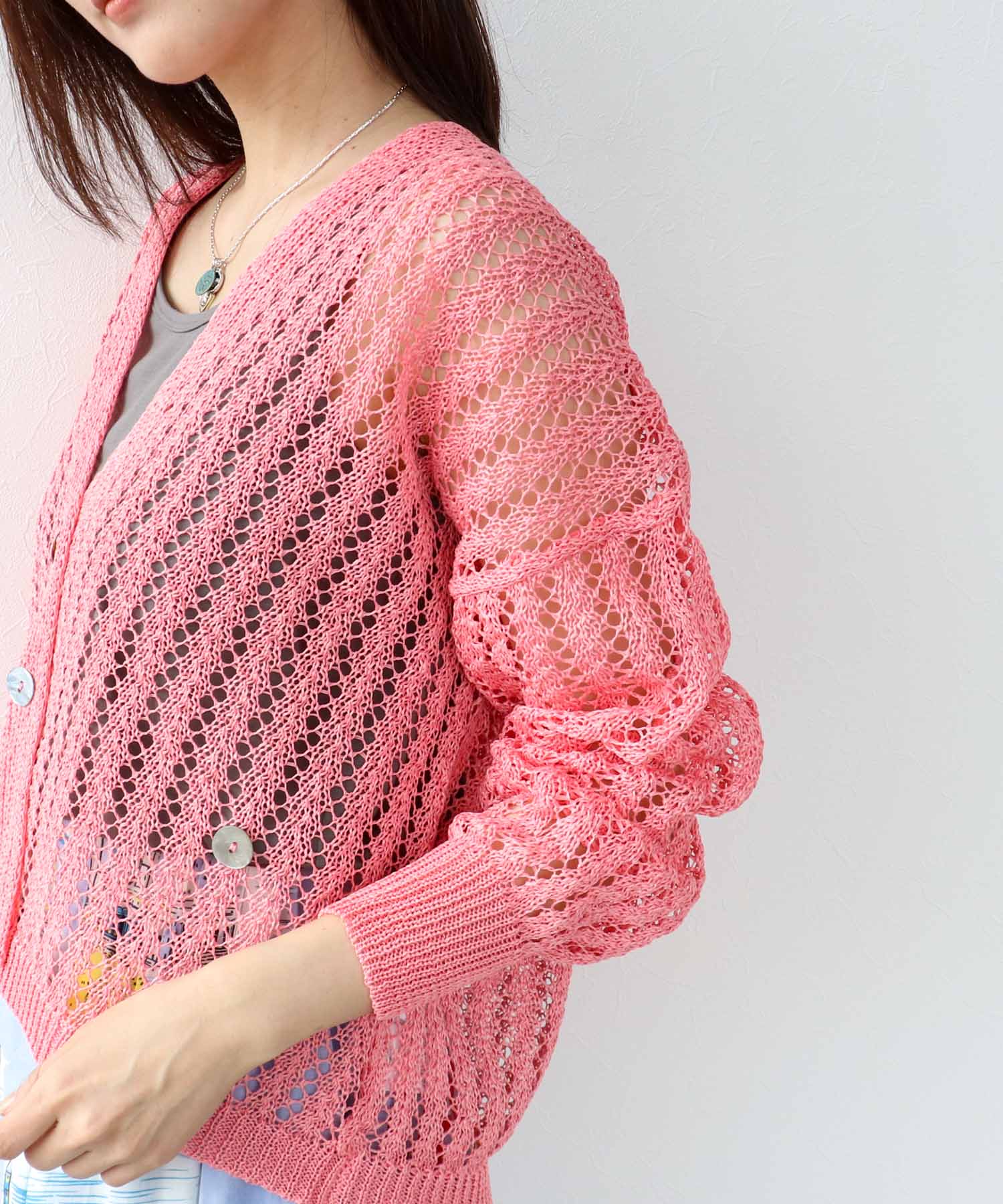 ペーパーヤーン2WAYカーディガン