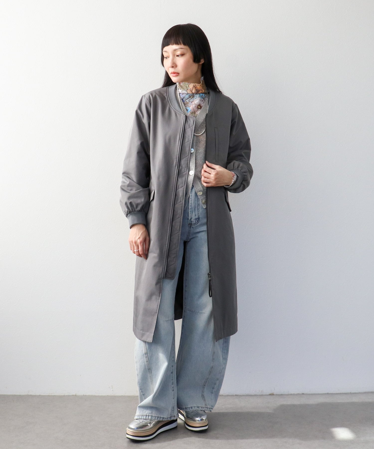 エステルリブネックワークジャケット (別注)