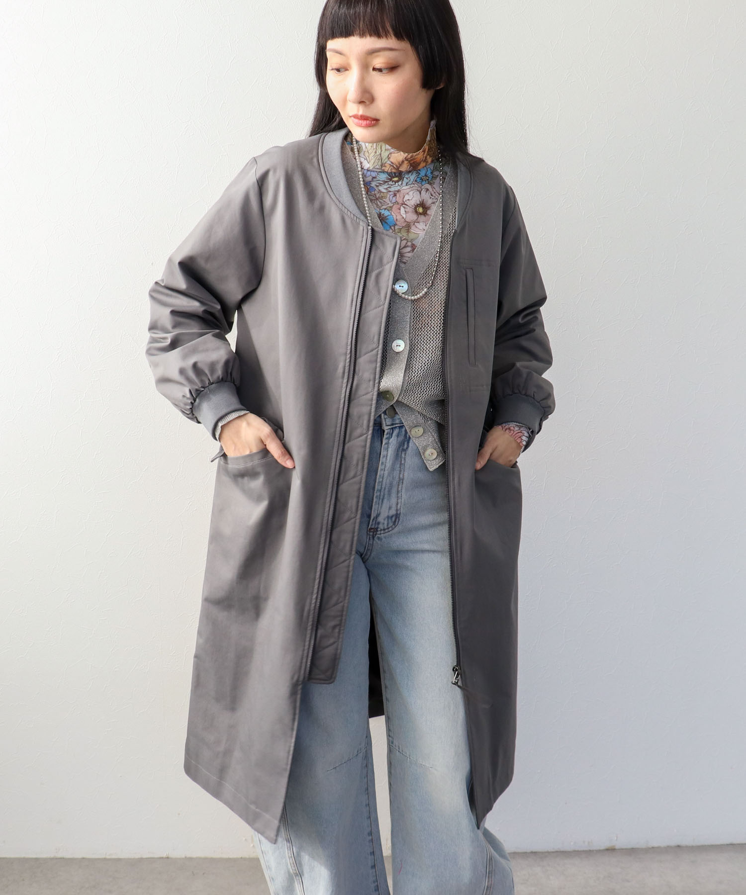 エステルリブネックワークジャケット (別注)