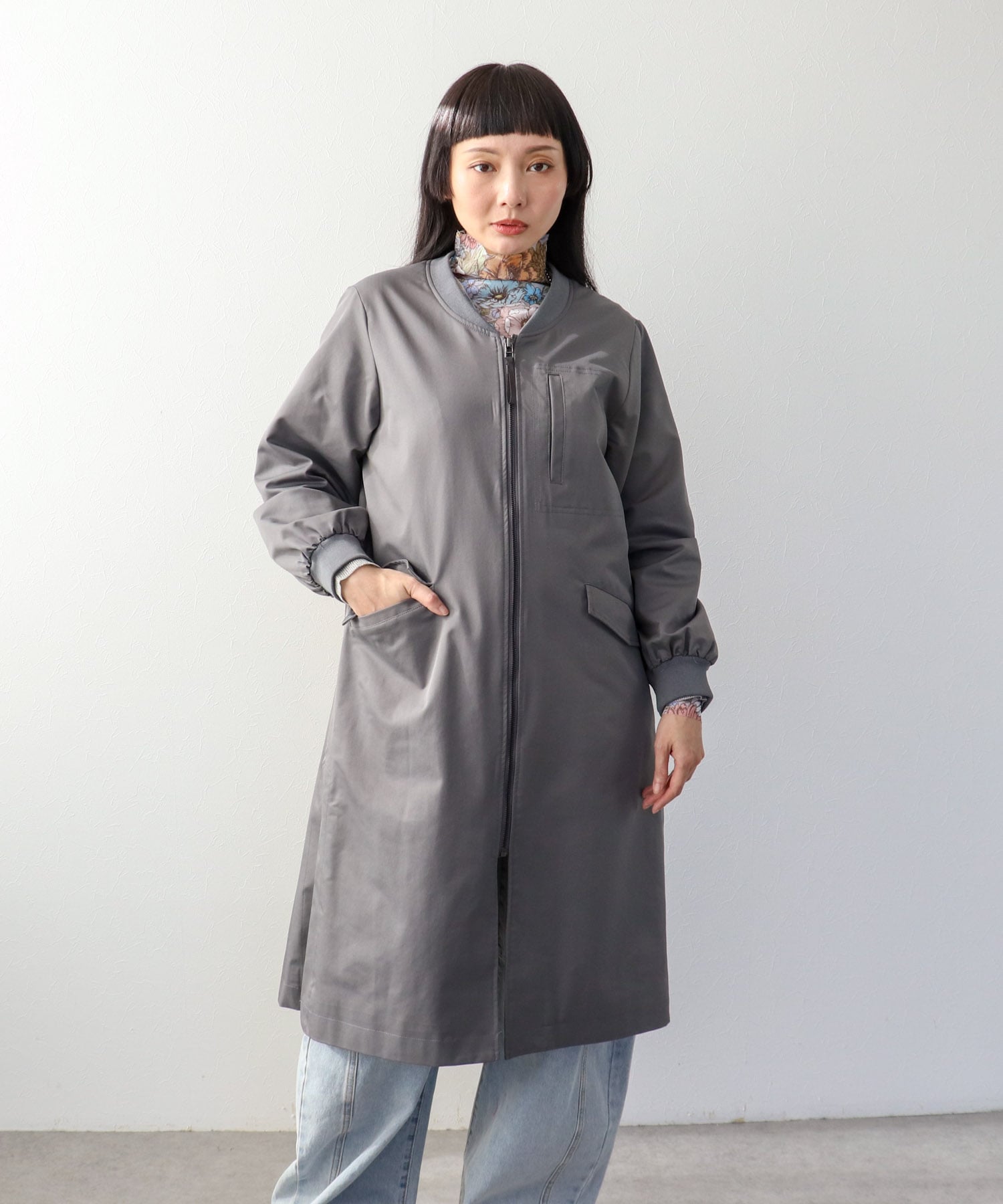 エステルリブネックワークジャケット (別注)