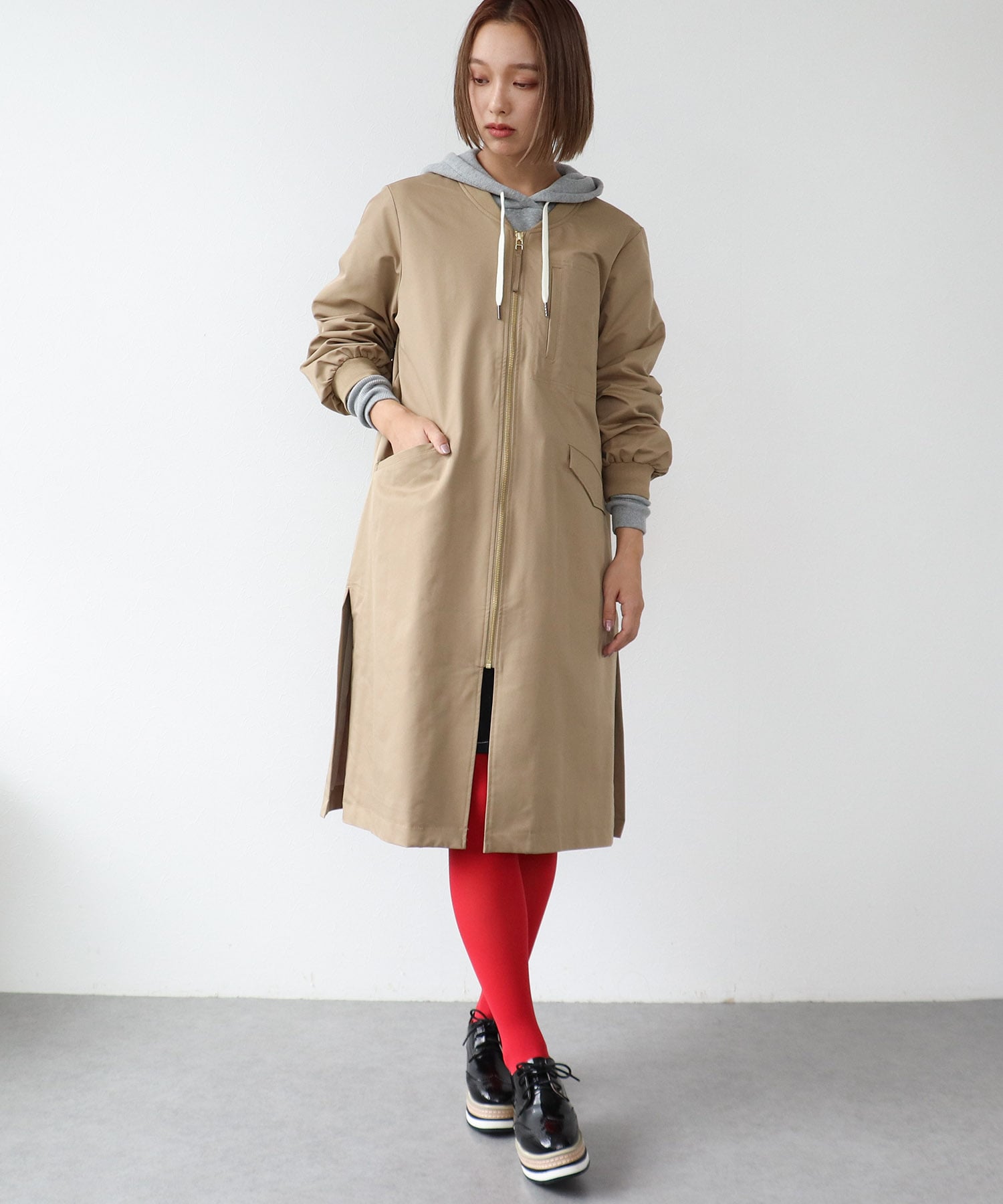 エステルリブネックワークジャケット (別注)