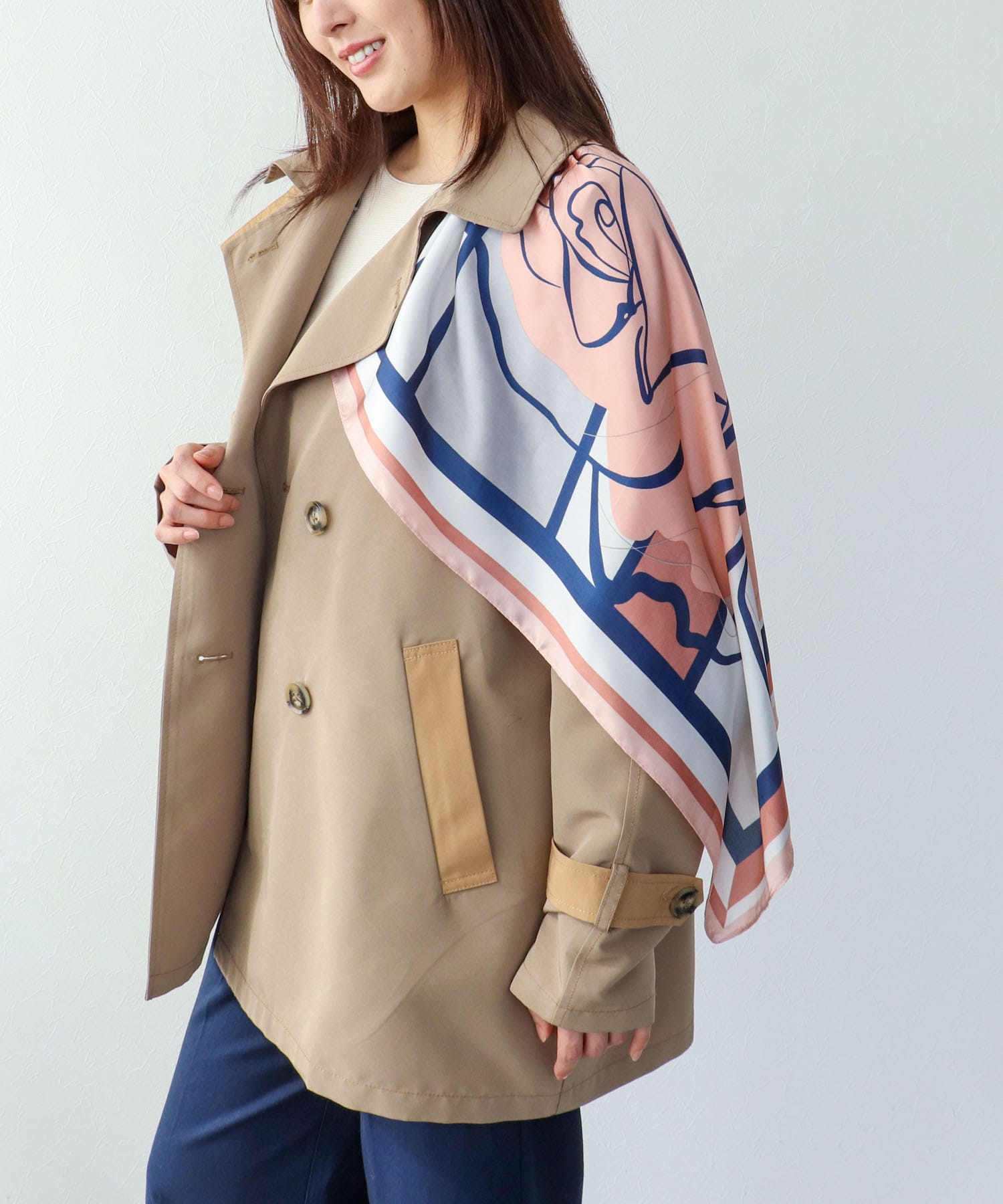 ローズ柄スカーフ