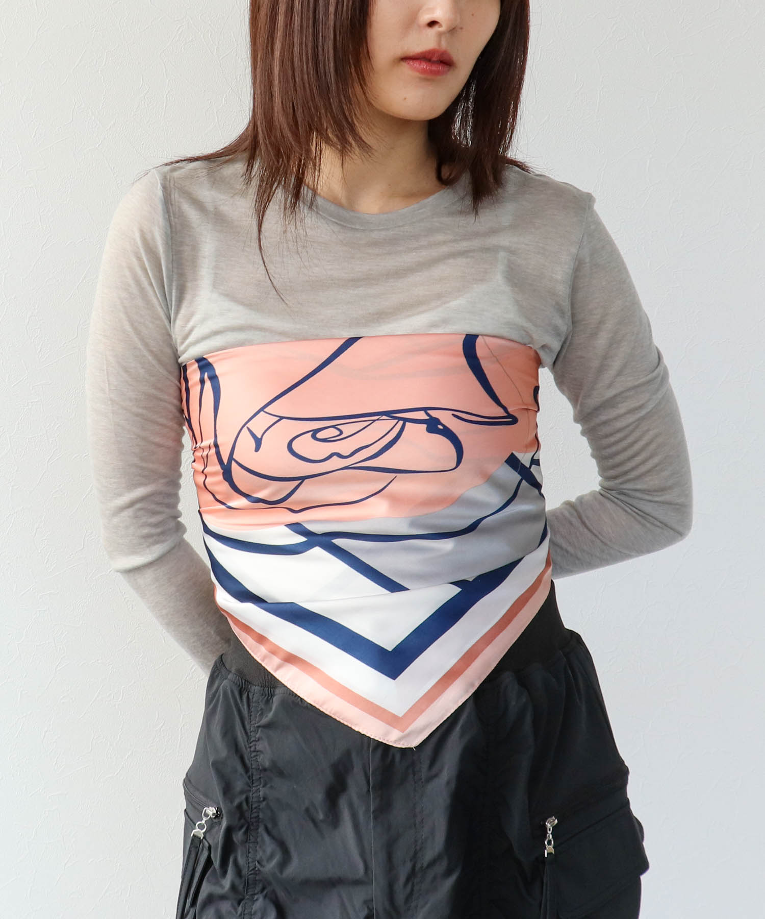 ローズ柄スカーフ