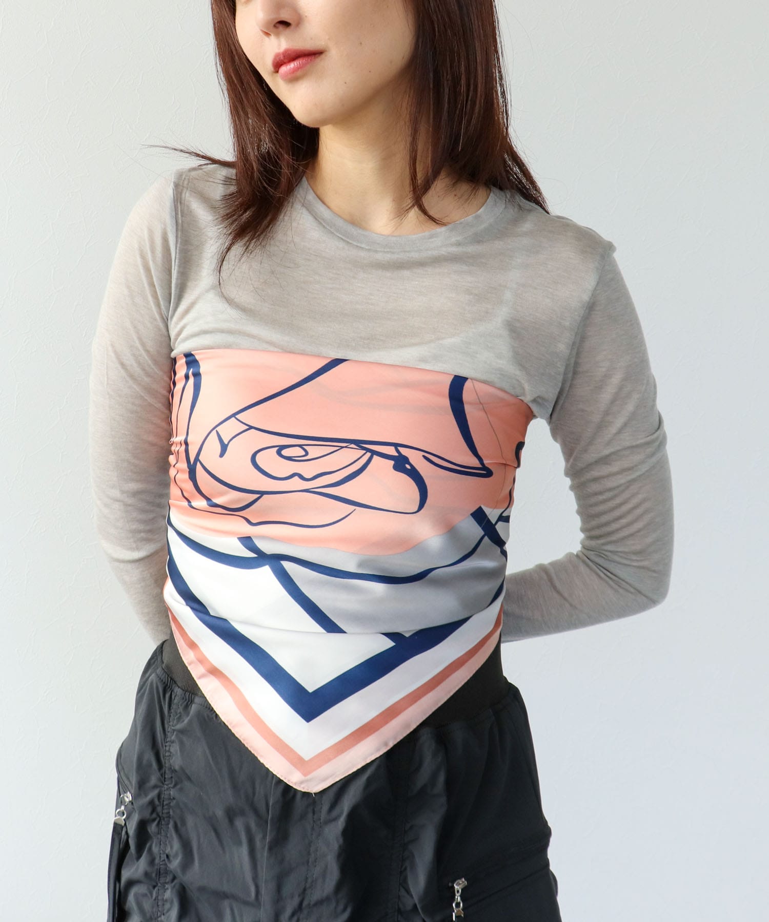 ローズ柄スカーフ