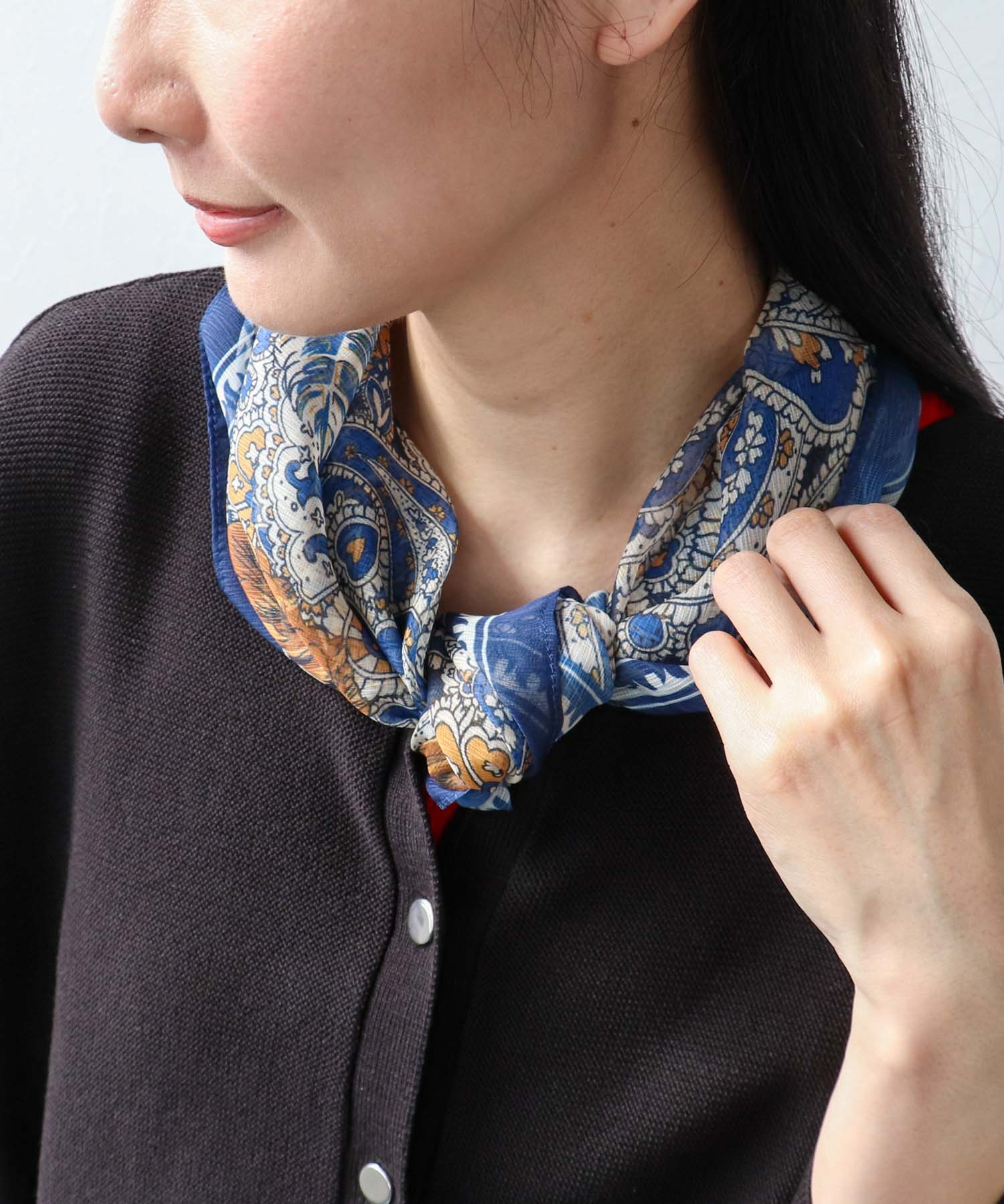 シフォンアソート柄スカーフ