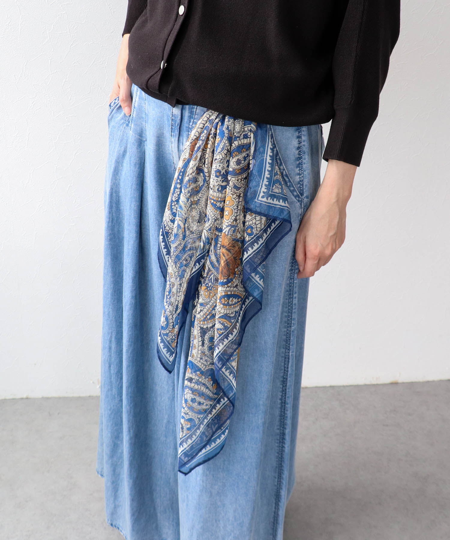 シフォンアソート柄スカーフ