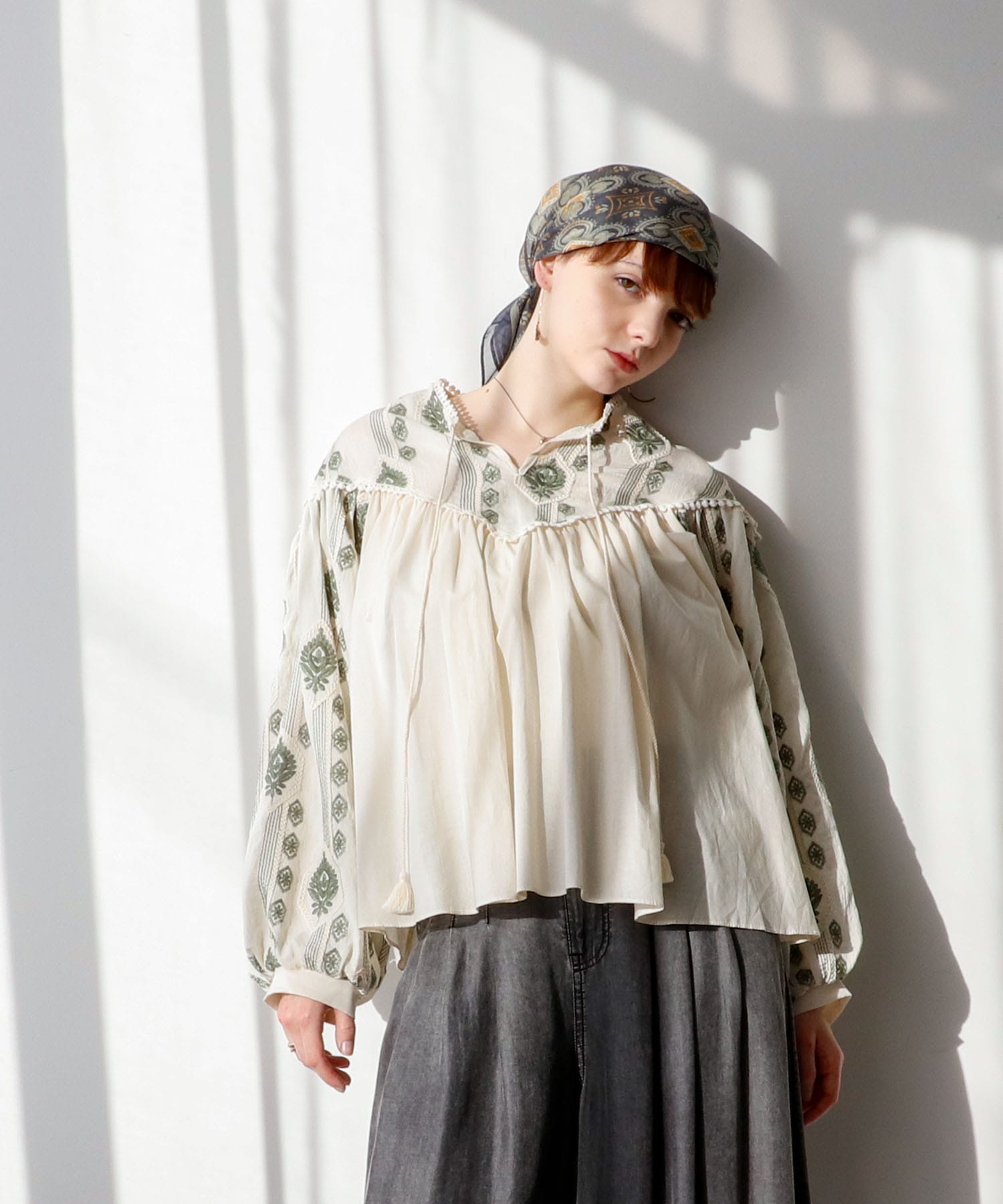 シフォンアソート柄スカーフ