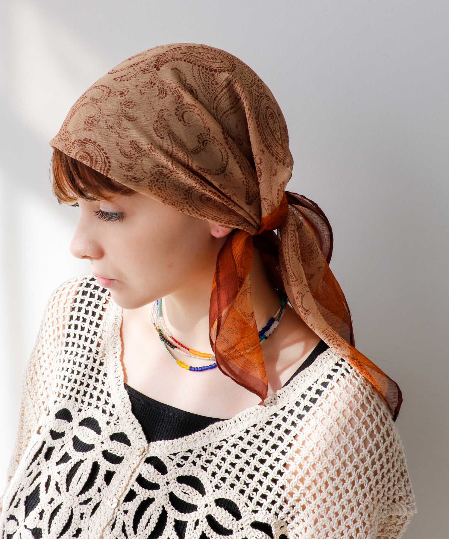 シフォンアソート柄スカーフ