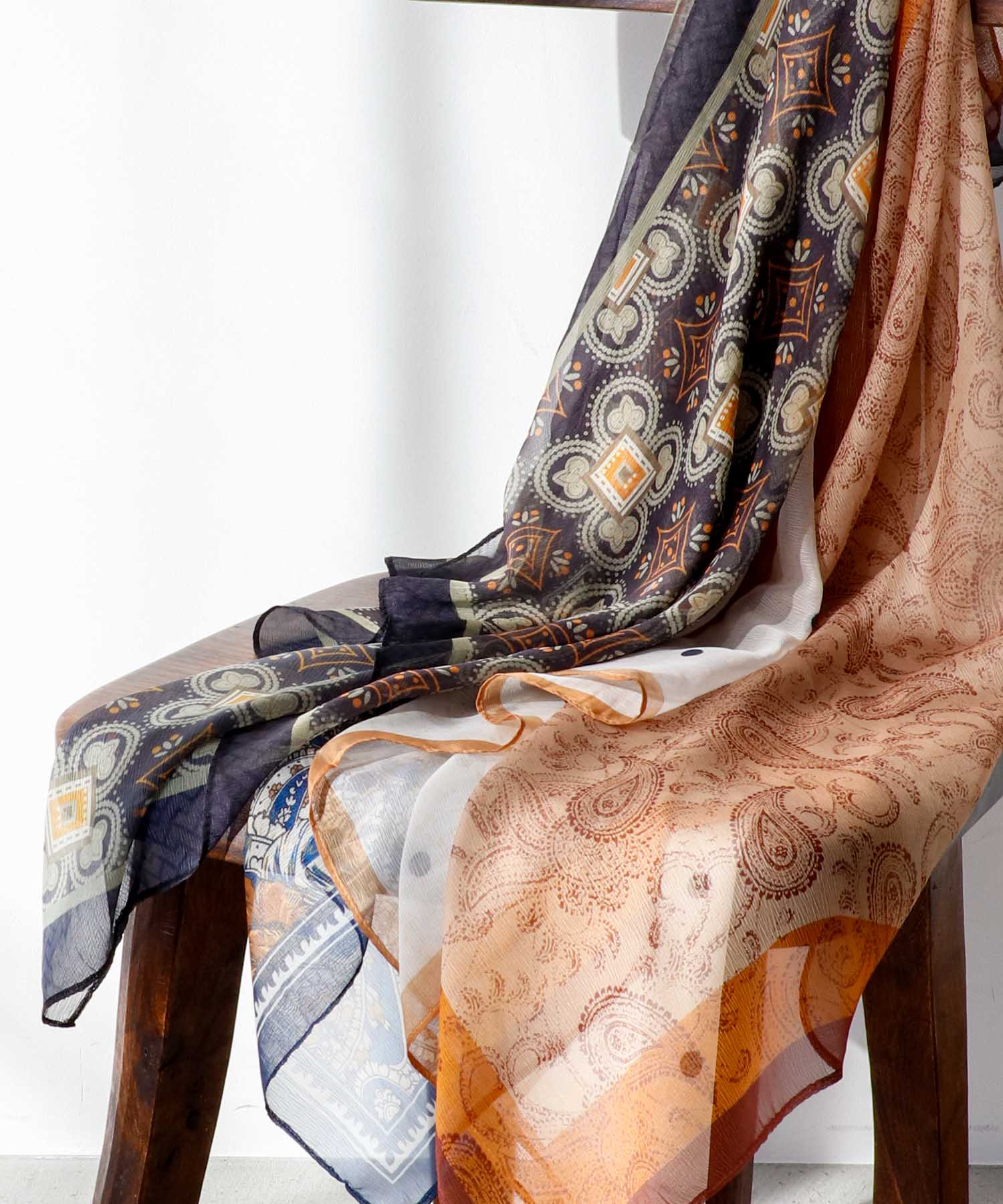 シフォンアソート柄スカーフ