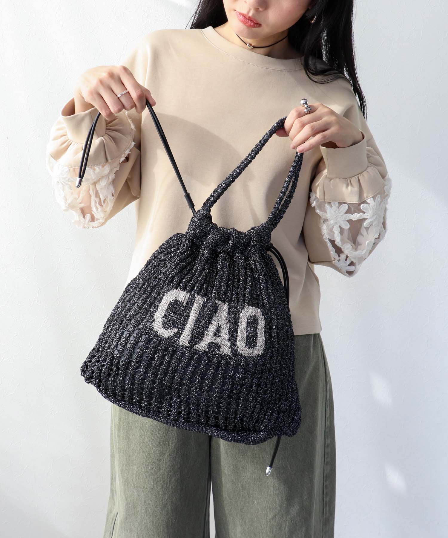 メッセージラメニット2wayBAG