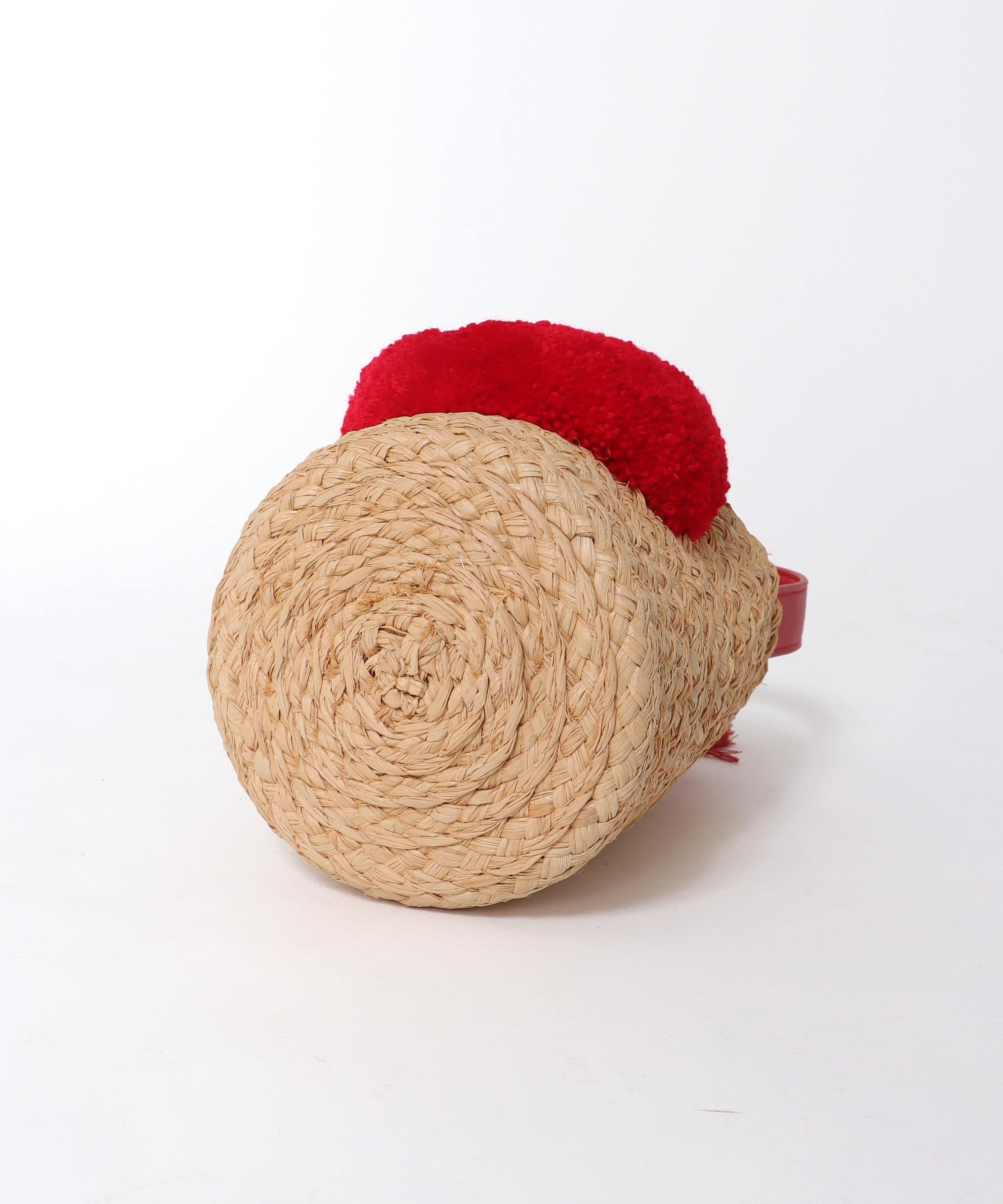 ハート付きラフィアバケットトート