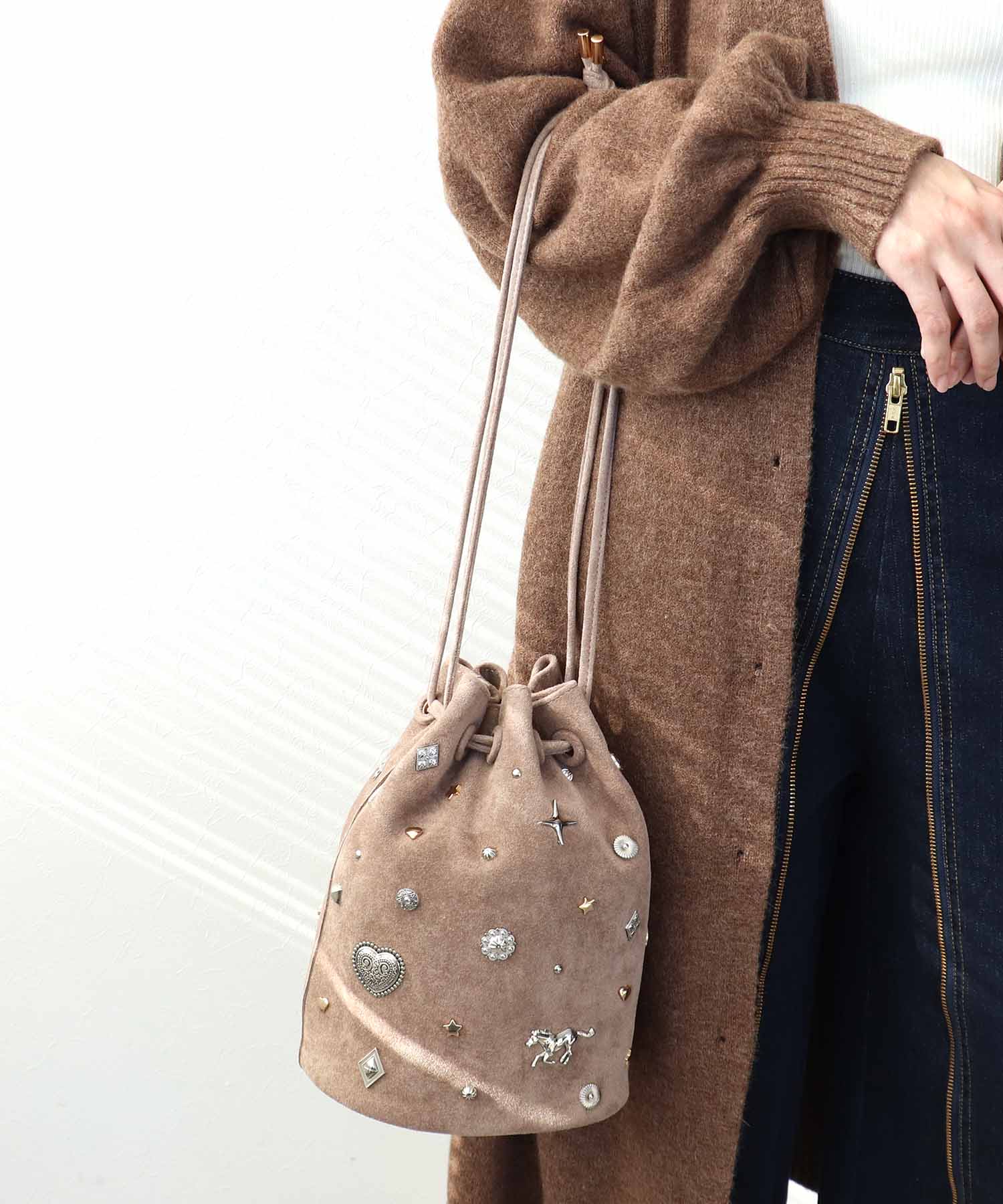 【NEWカラー登場】スエードスタッズドロストBAG