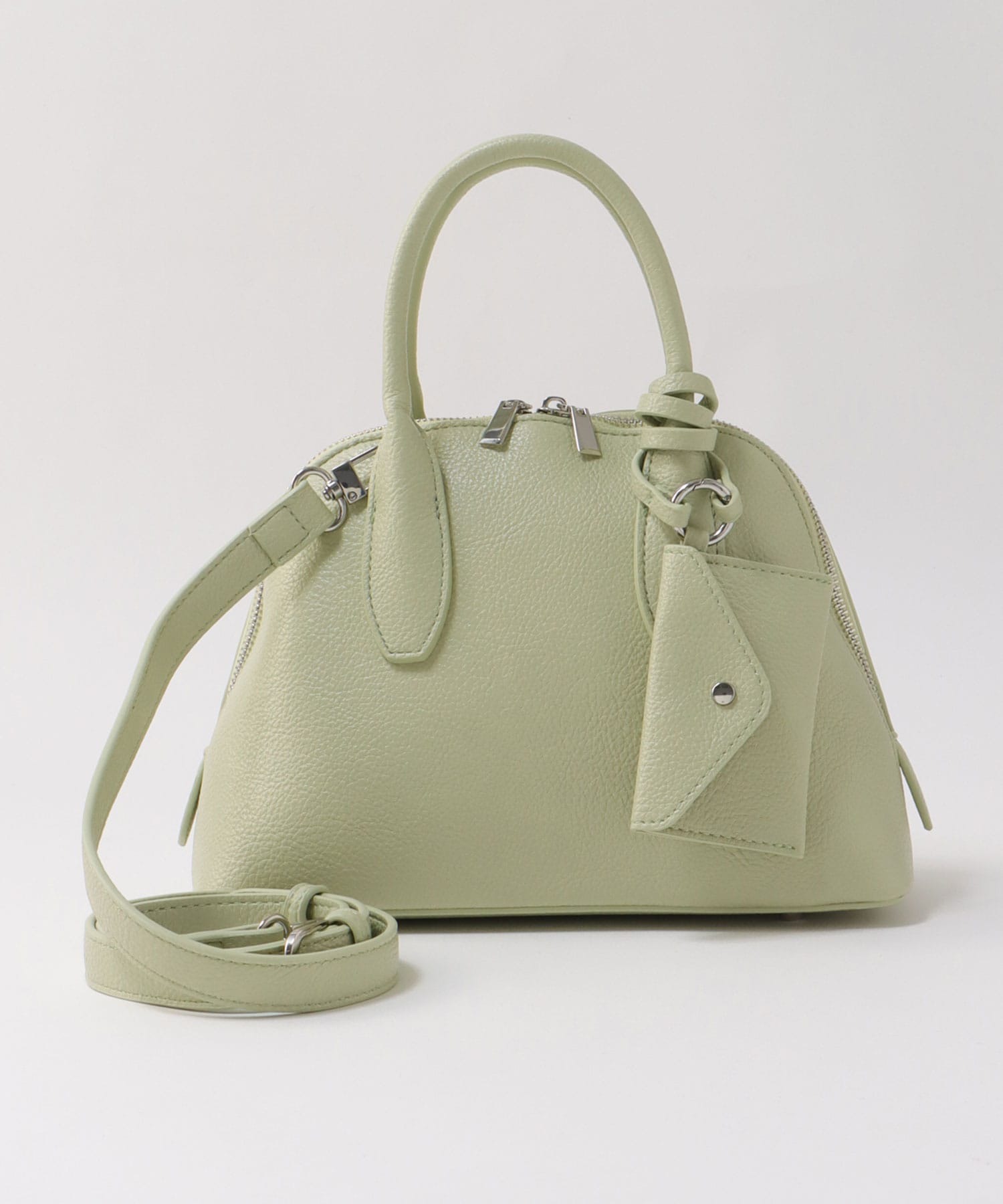 ポーチ付きシェル型ボストン