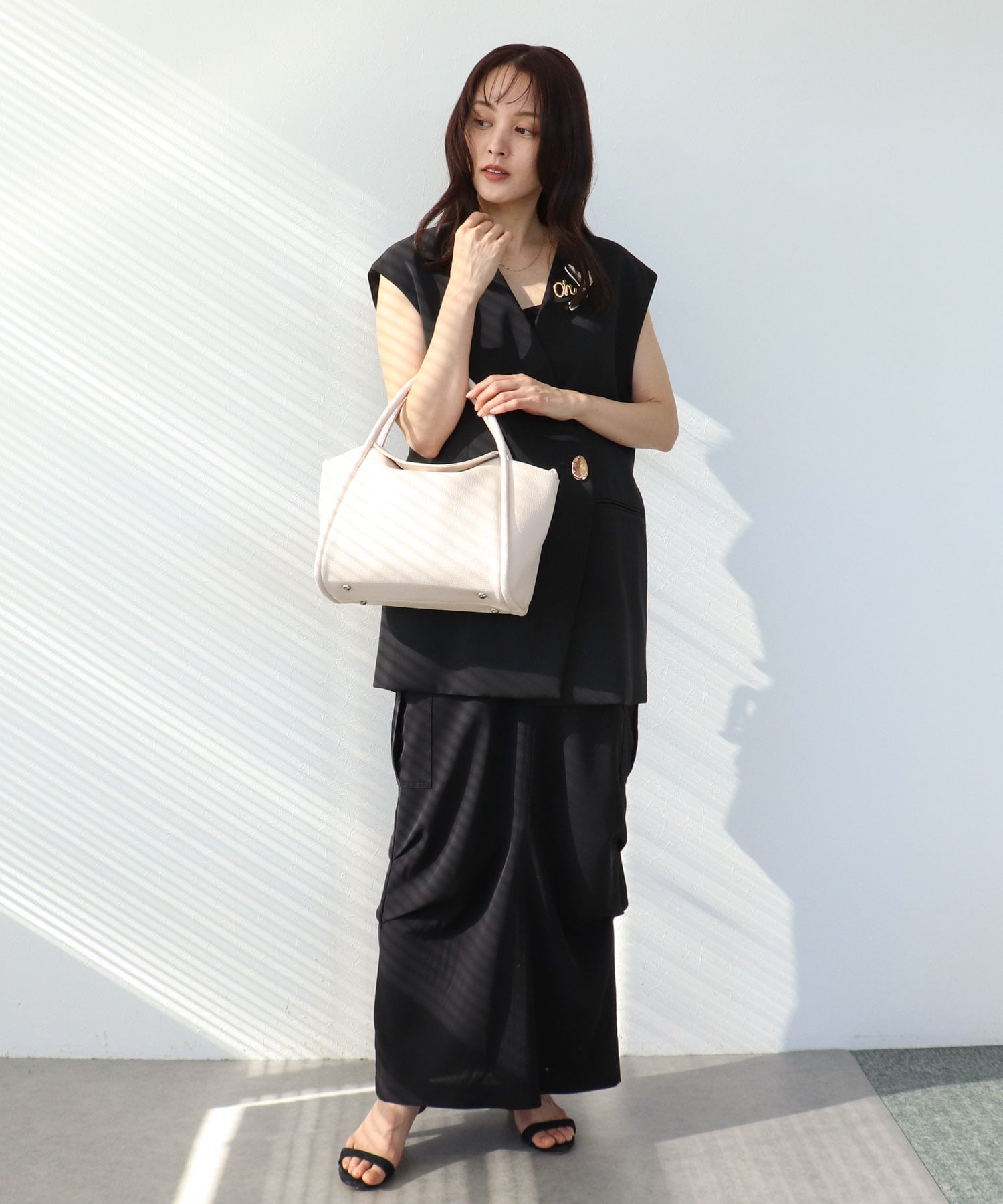 通しハンドルフラップトート