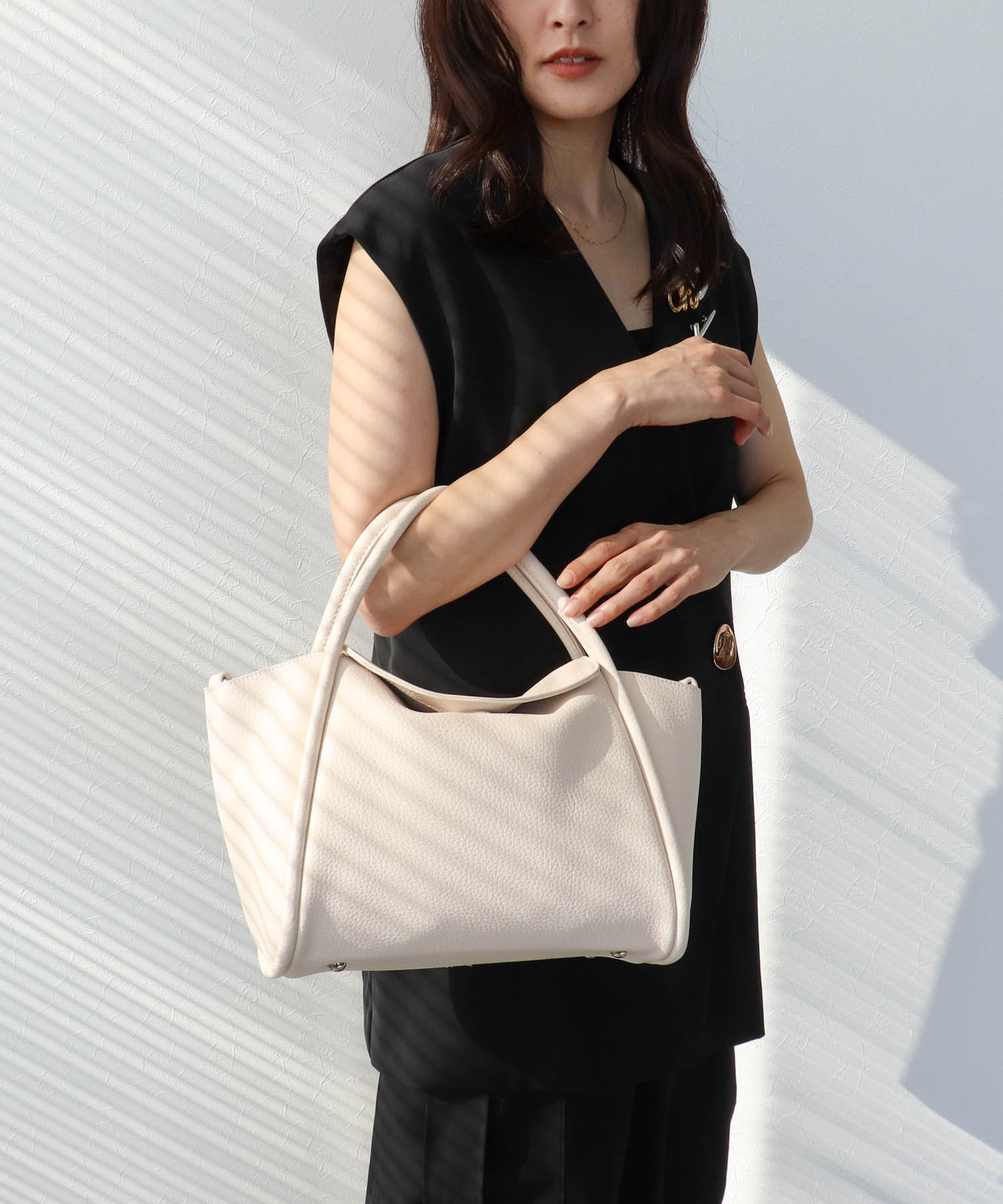 通しハンドルフラップトート