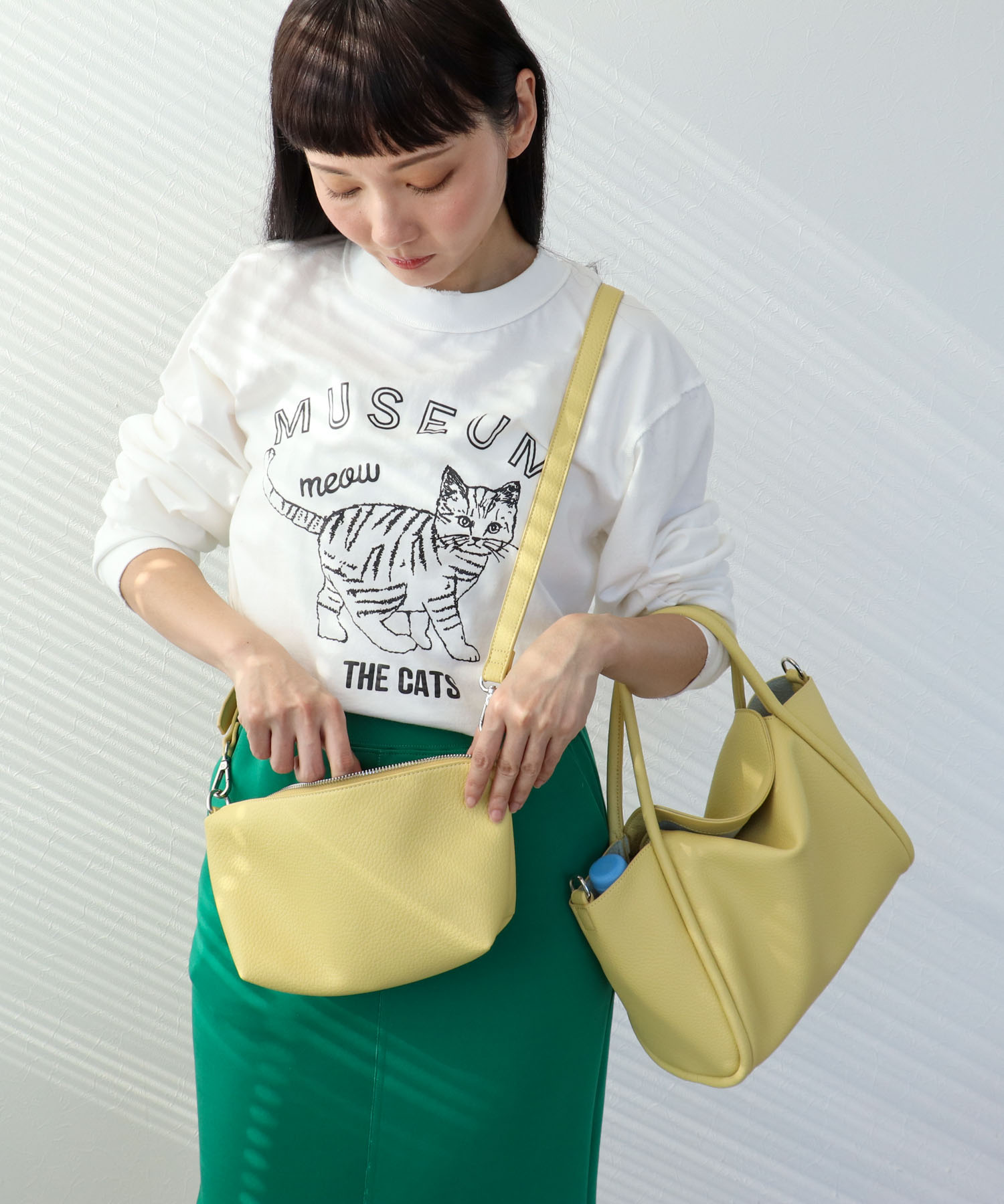 通しハンドルフラップトート