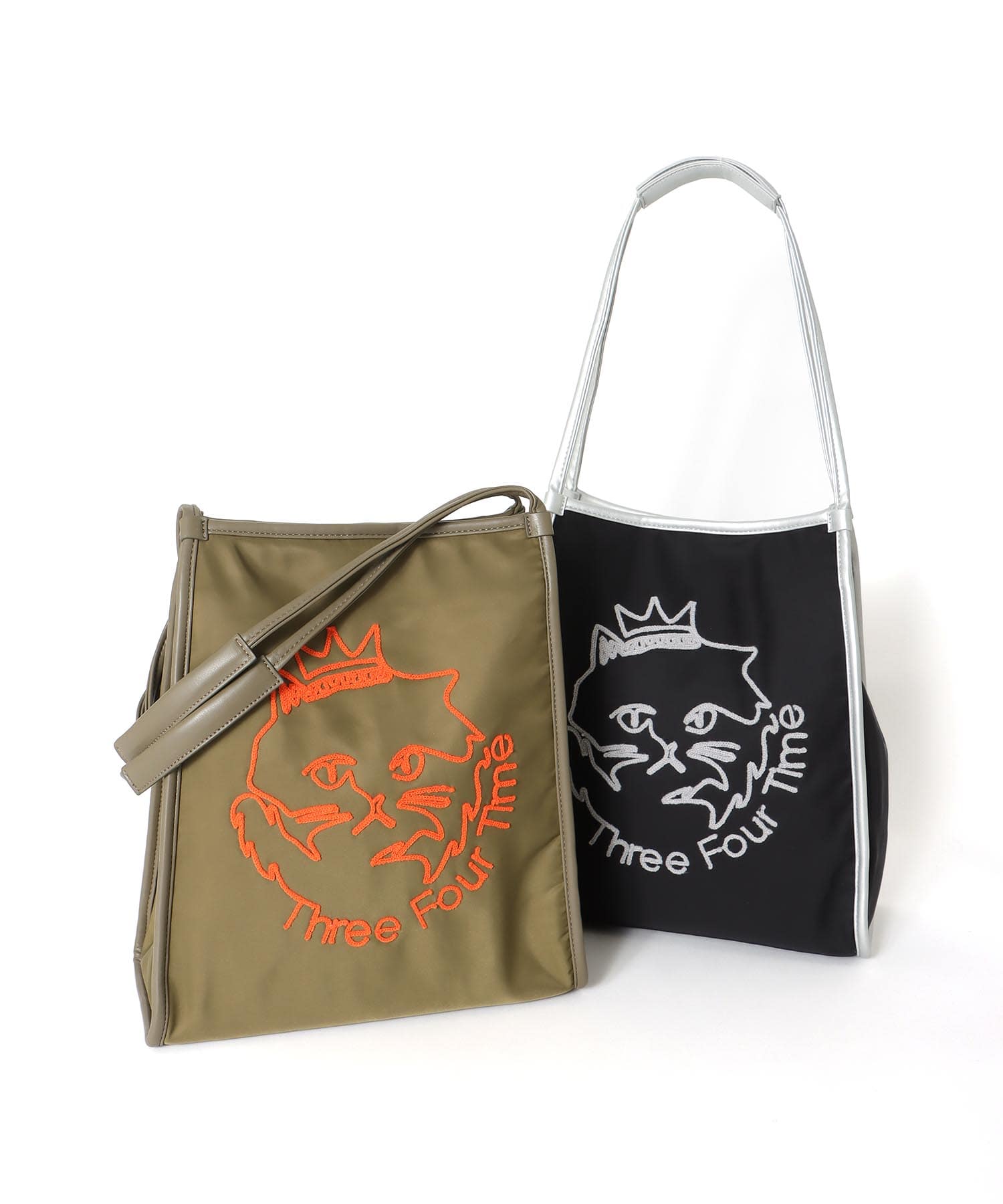 Three Four Time刺繍ナイロントート