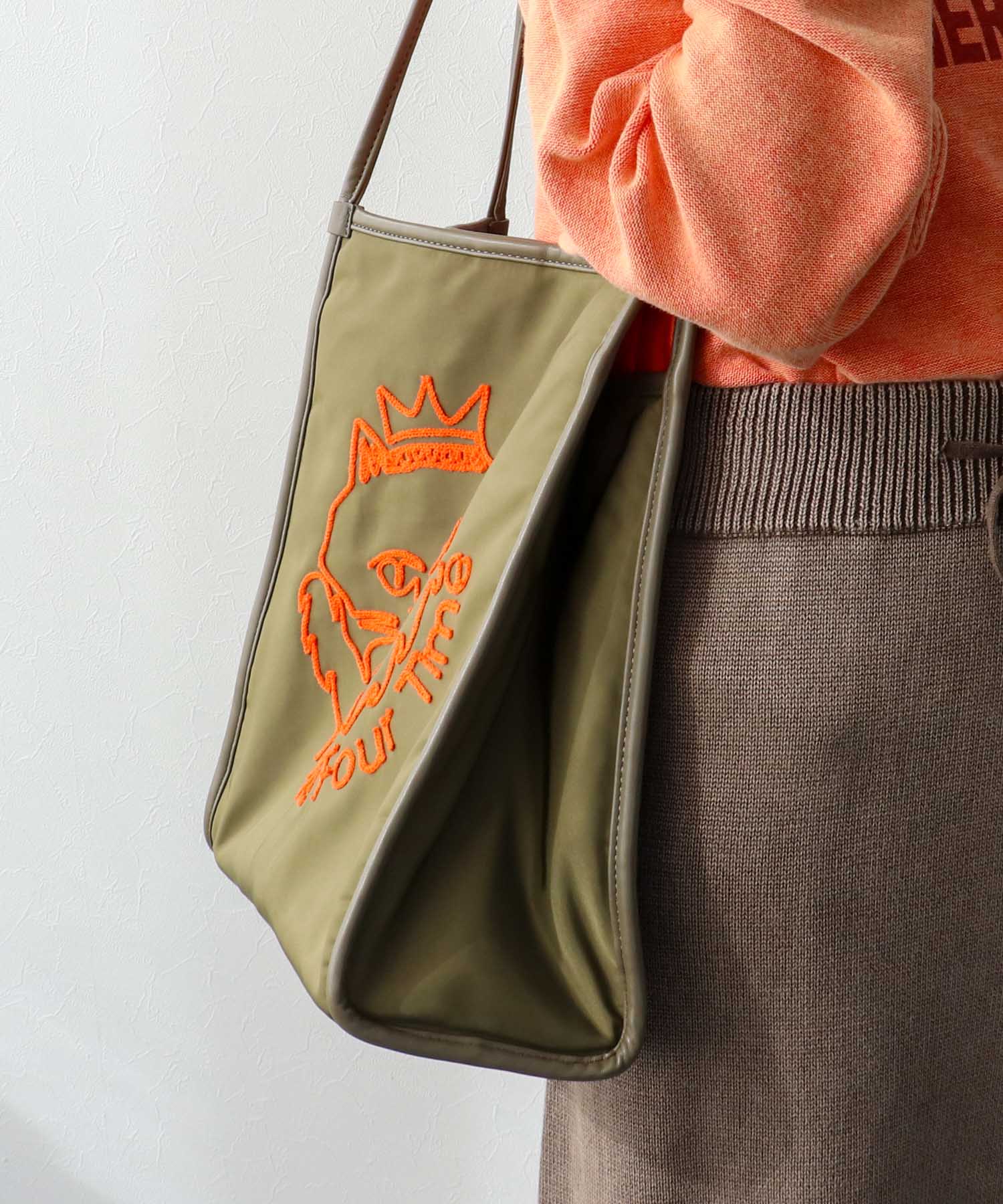 Three Four Time刺繍ナイロントート