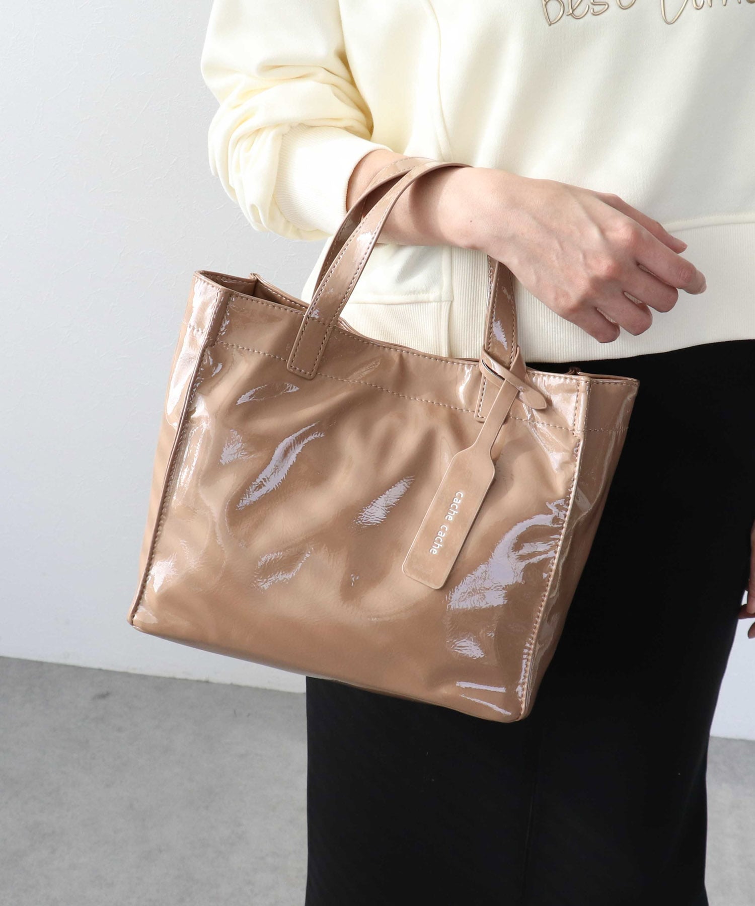 ≪ロングセラー≫ソフトエナメルショッパーBAG S