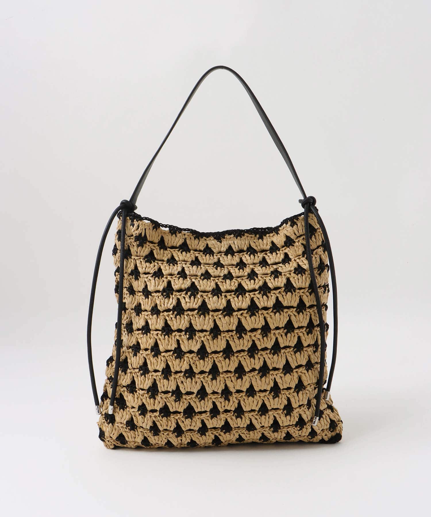 配色編みワンハンドルトート