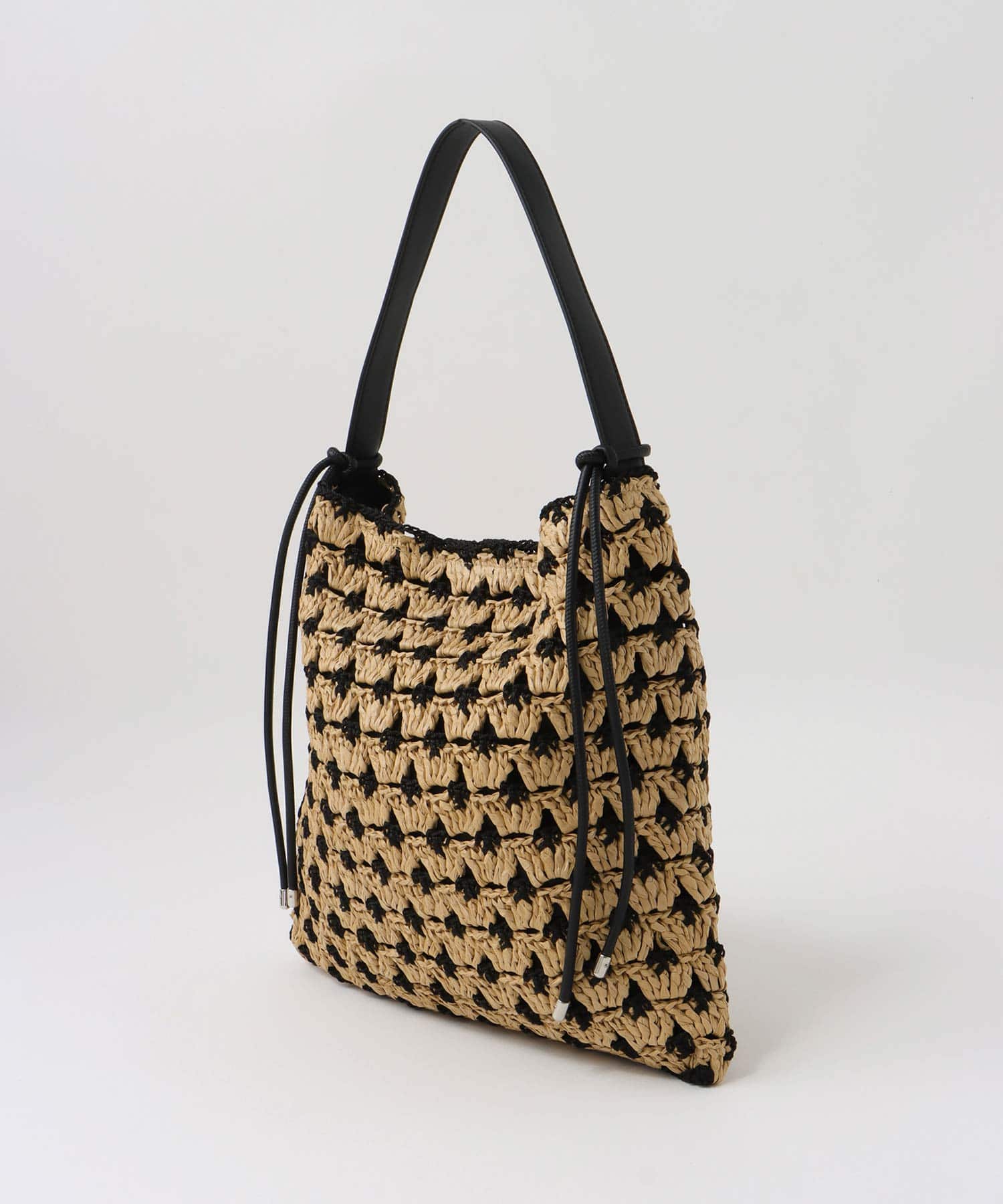 配色編みワンハンドルトート