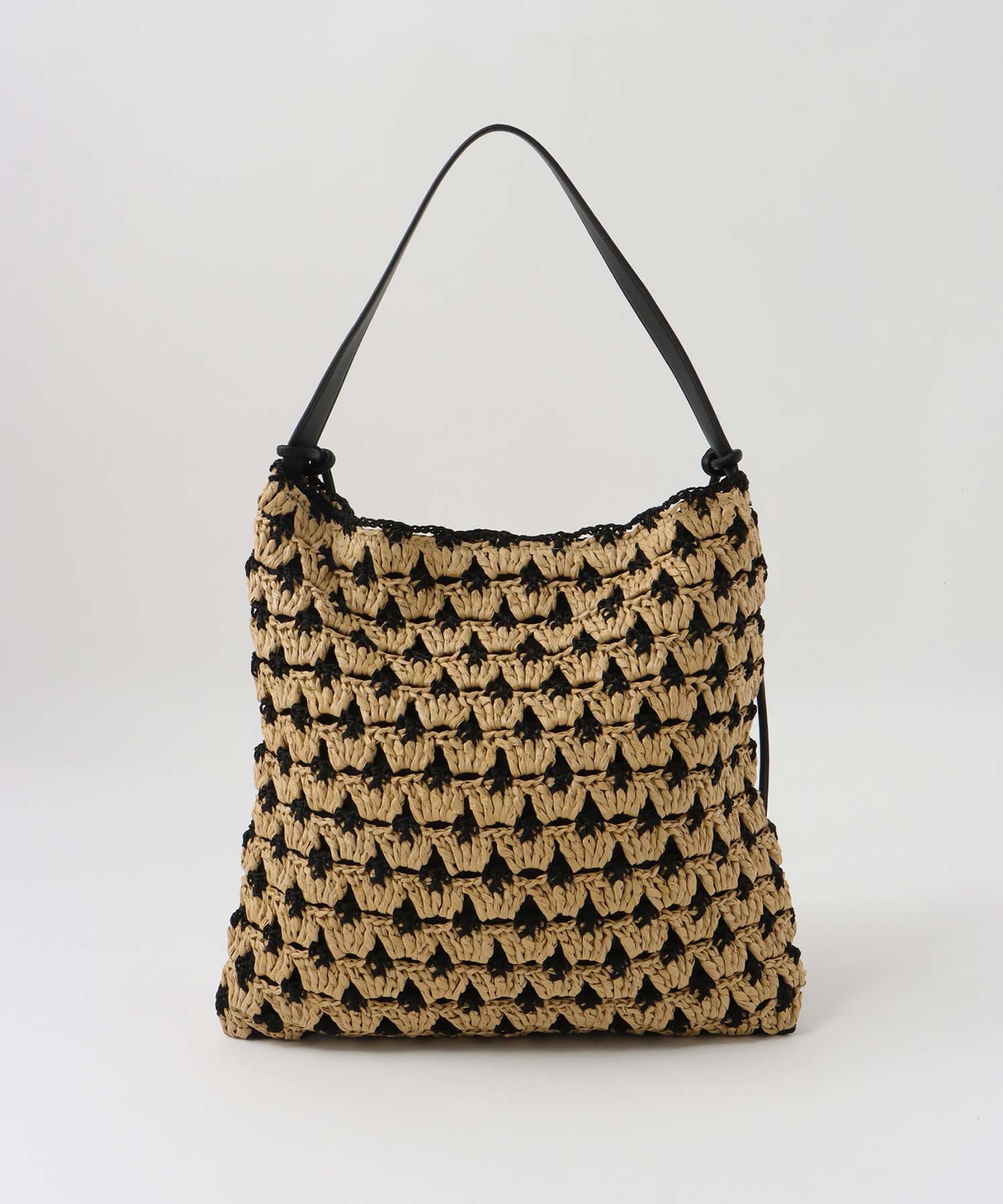 配色編みワンハンドルトート