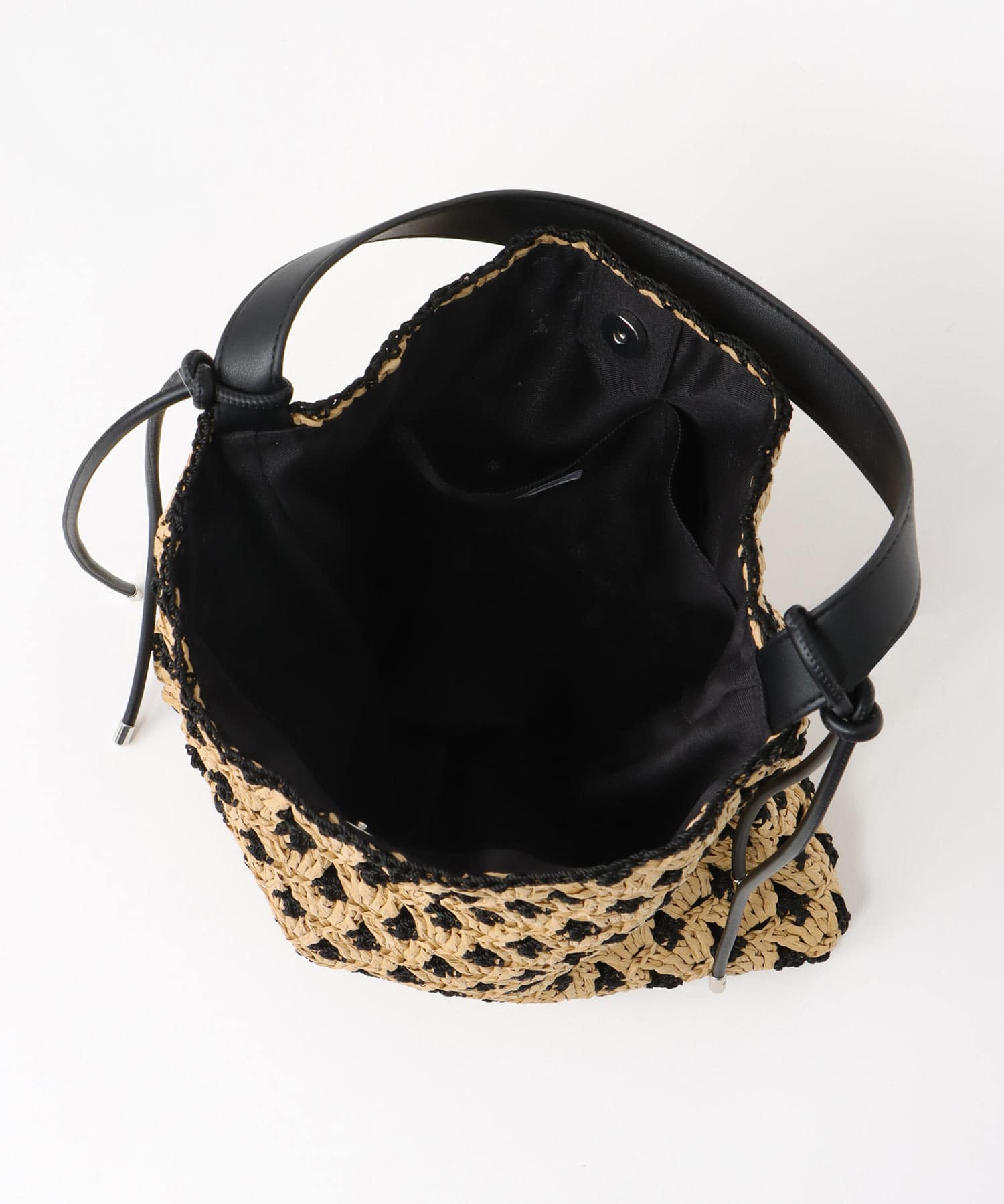 配色編みワンハンドルトート