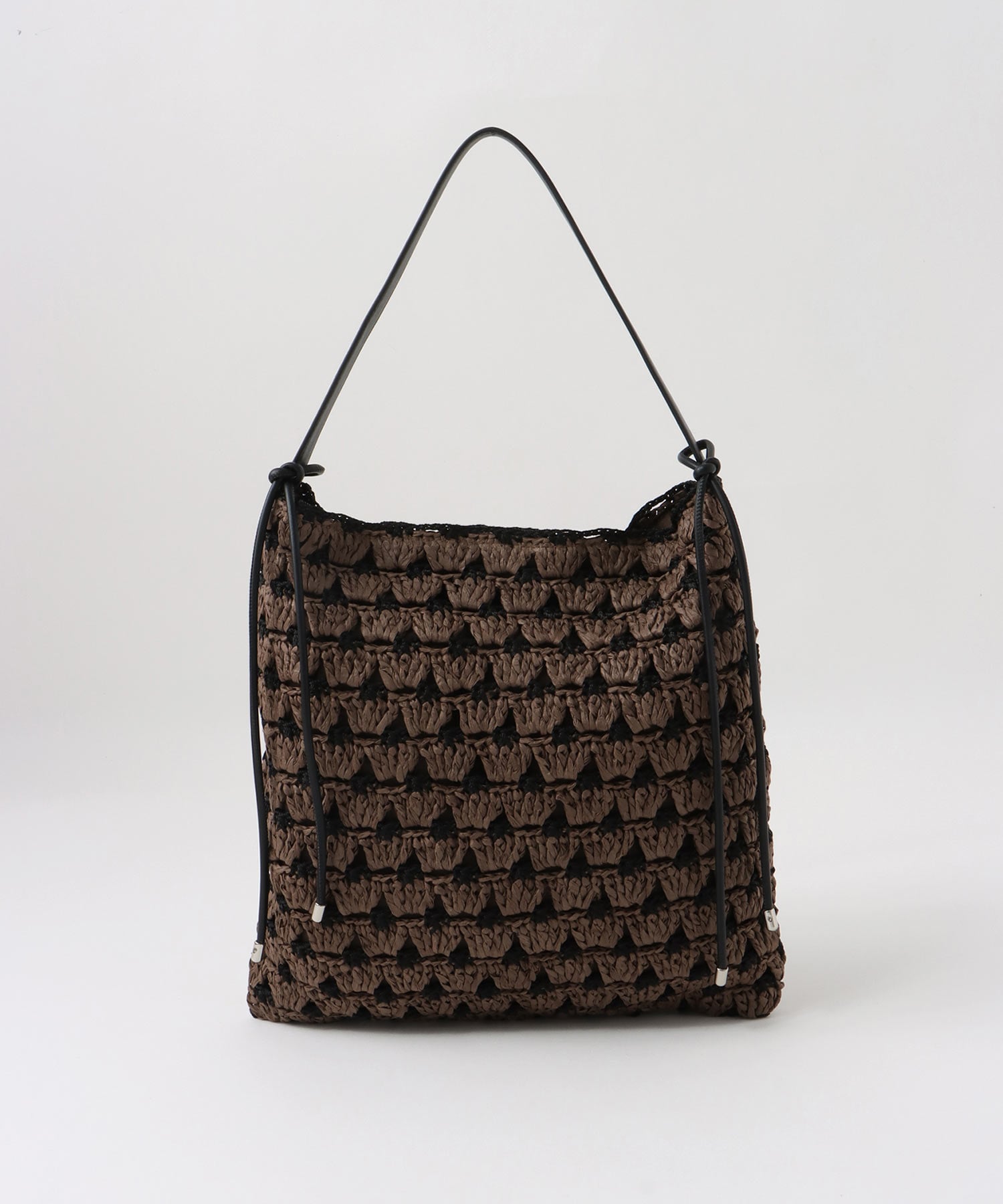 配色編みワンハンドルトート