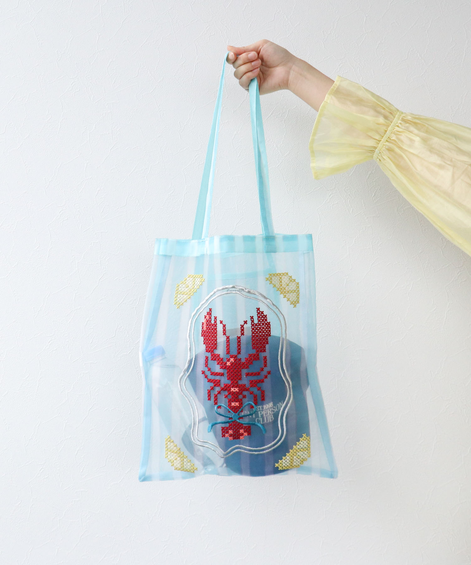 チュール刺繍トート