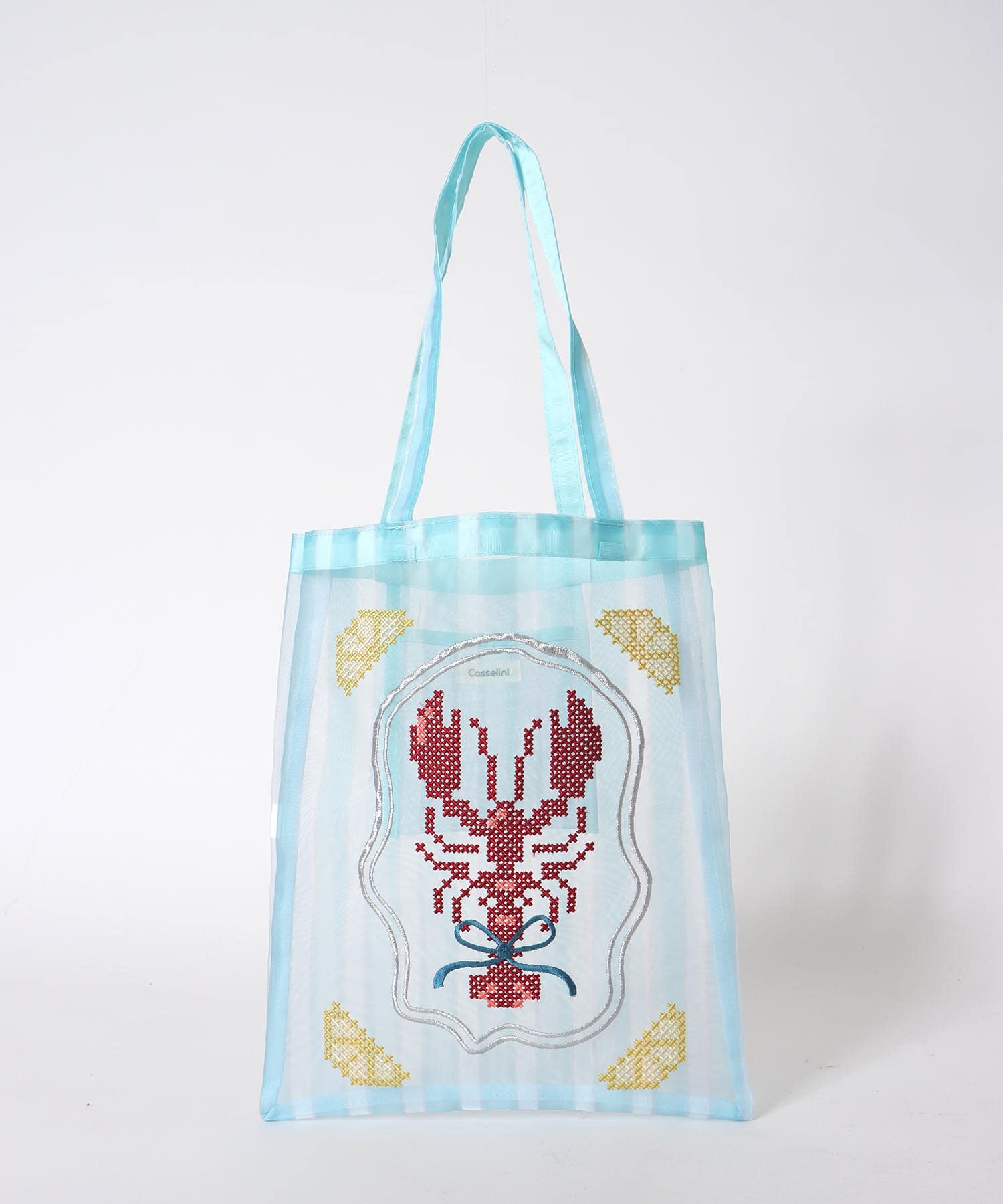 チュール刺繍トート