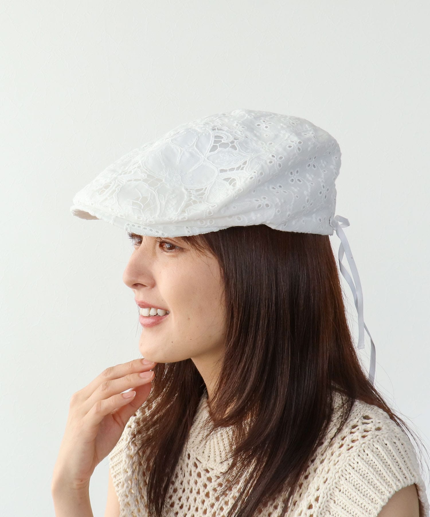 パッチワークレースハンチング