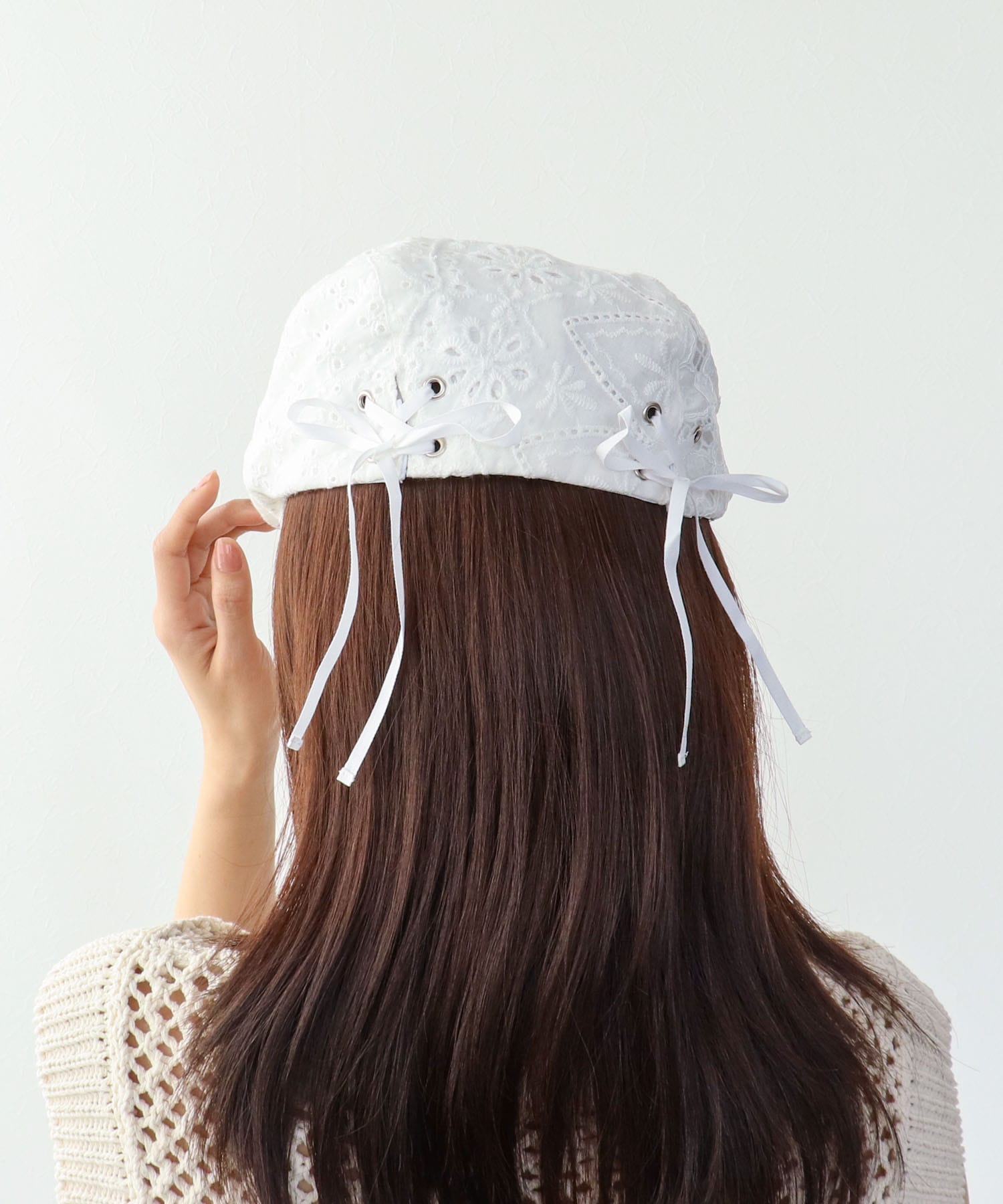 パッチワークレースハンチング