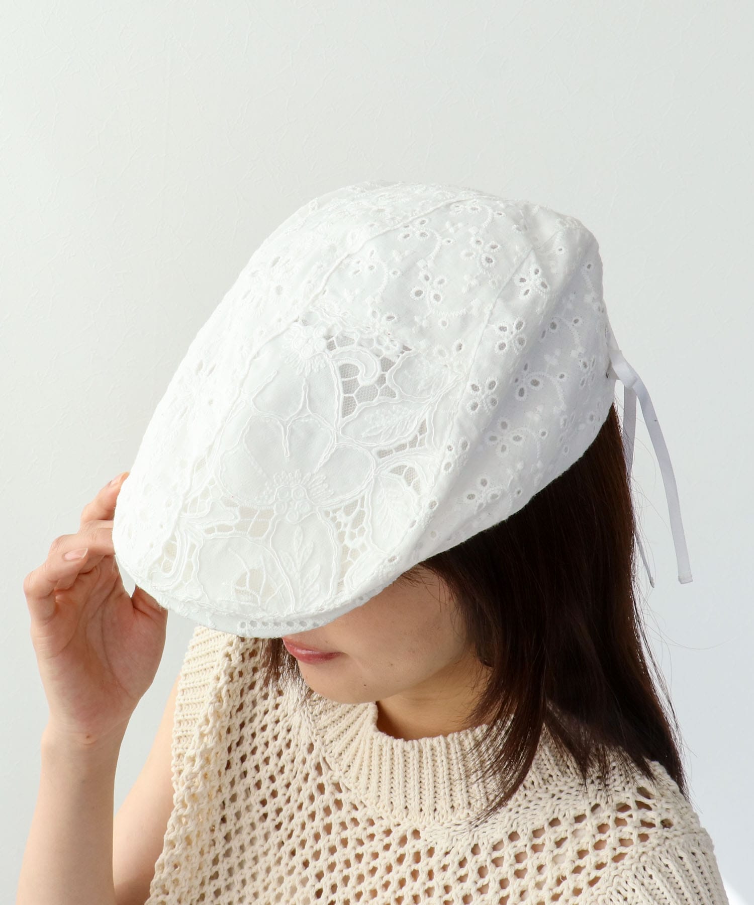 パッチワークレースハンチング