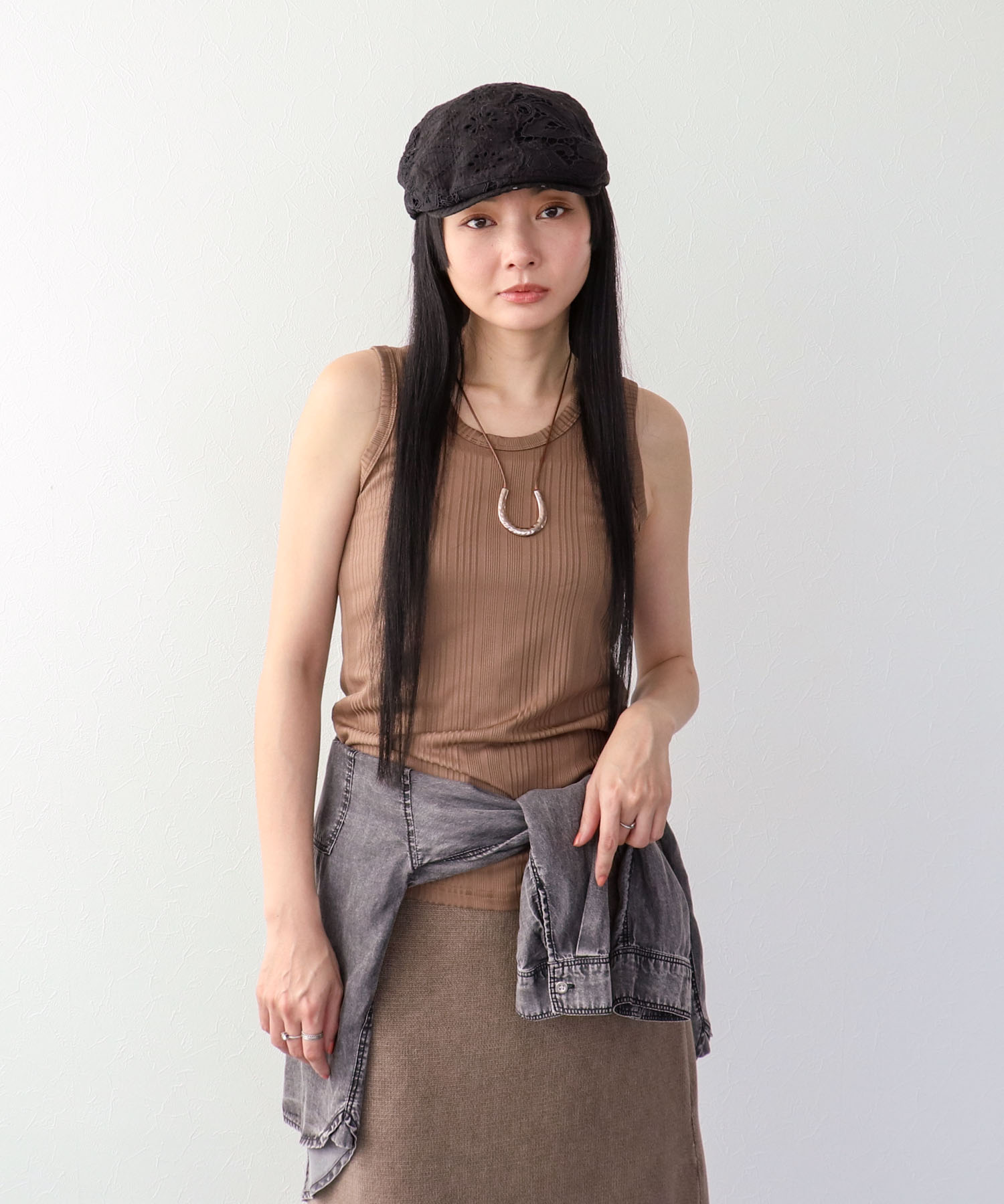 パッチワークレースハンチング