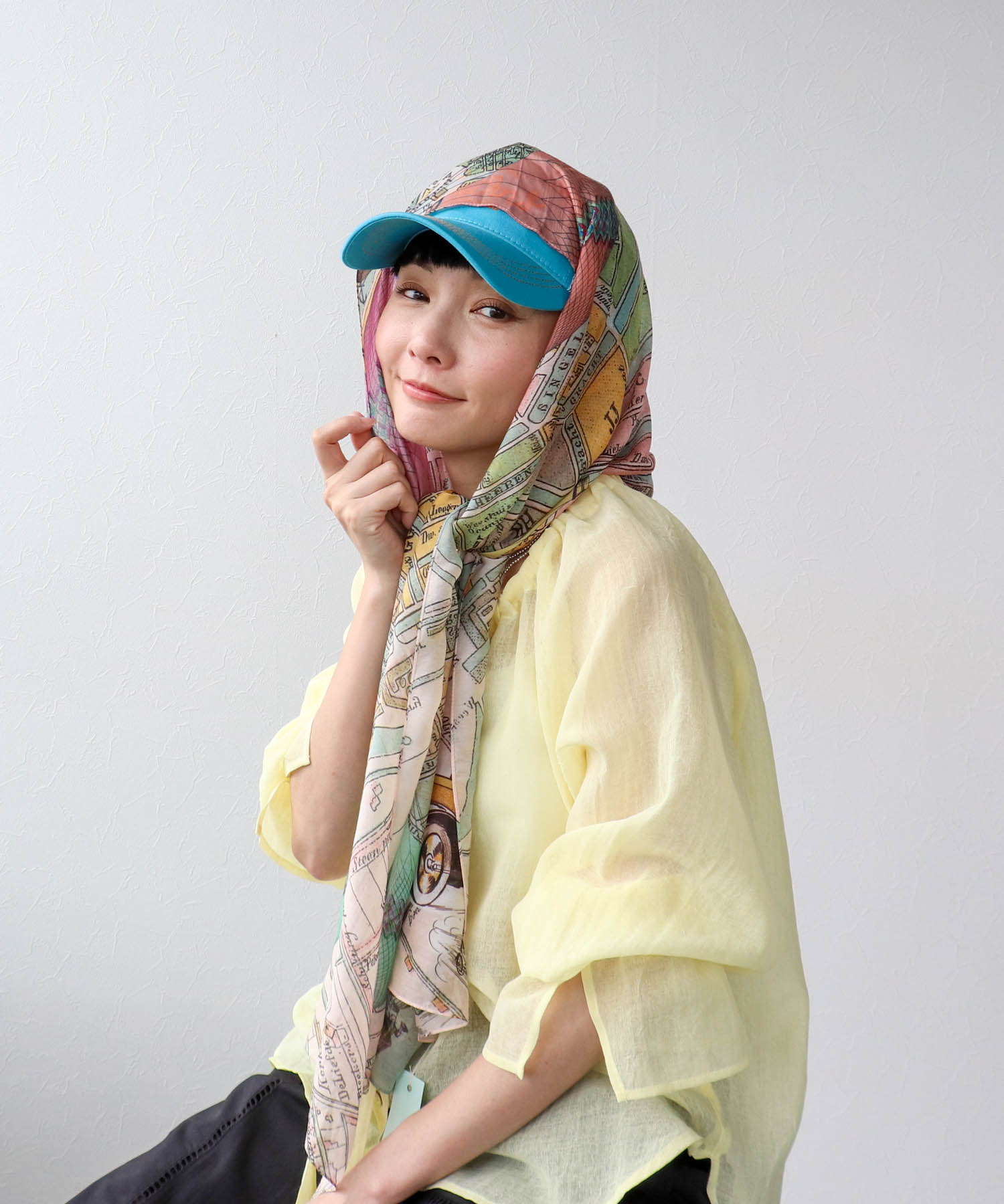 メッシュ刺繍キャップ