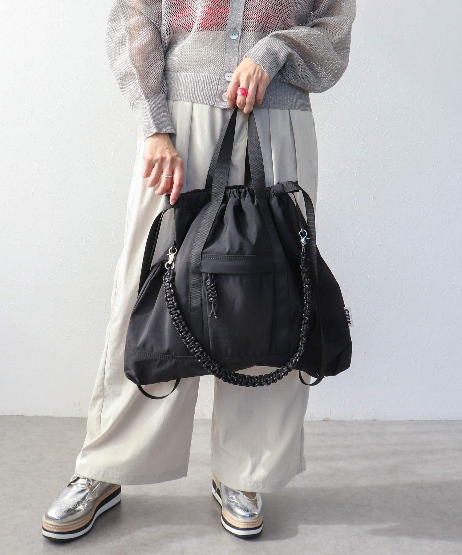 ナイロン3WAYスクエアトートⅡ