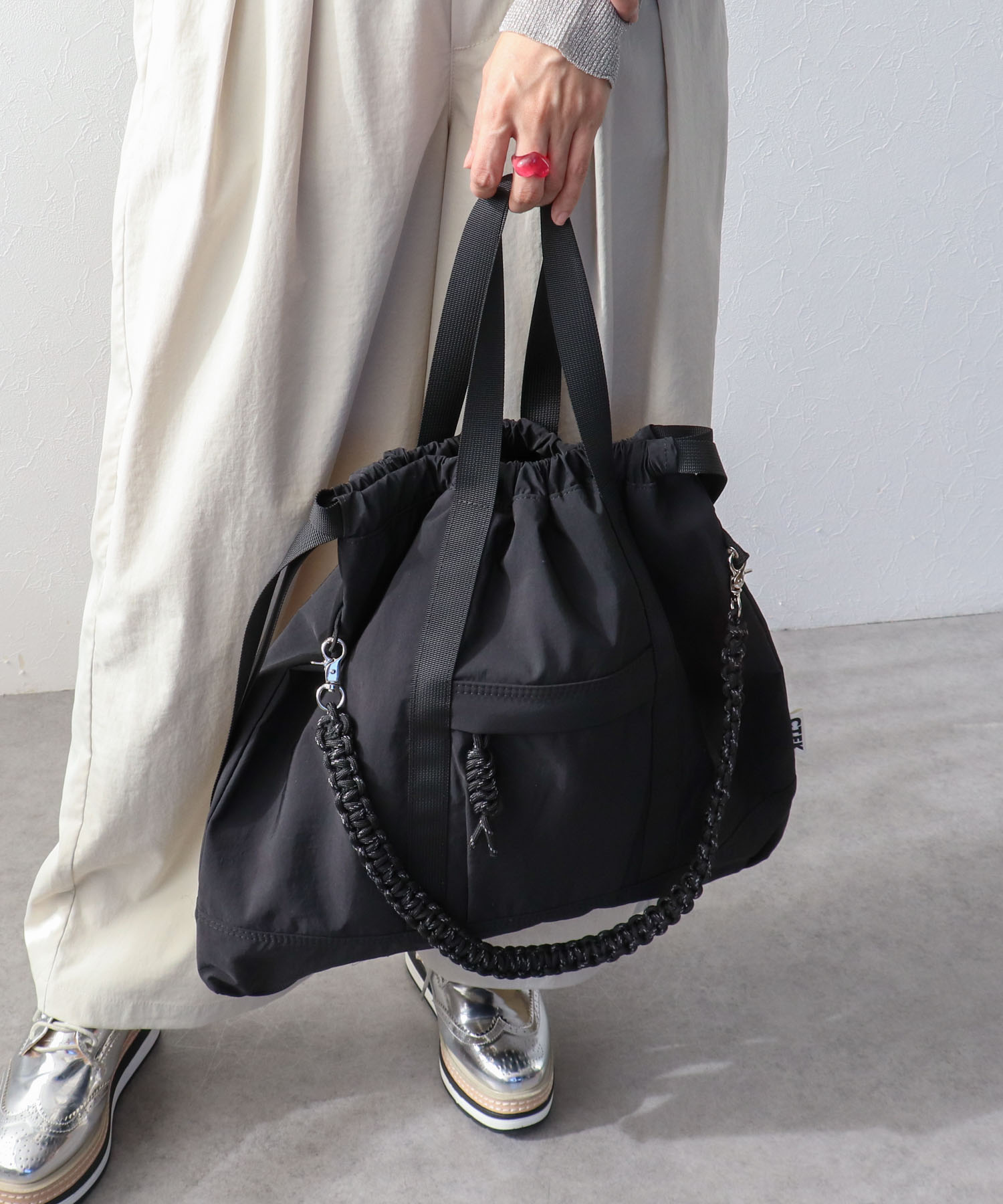 ナイロン3WAYスクエアトートⅡ