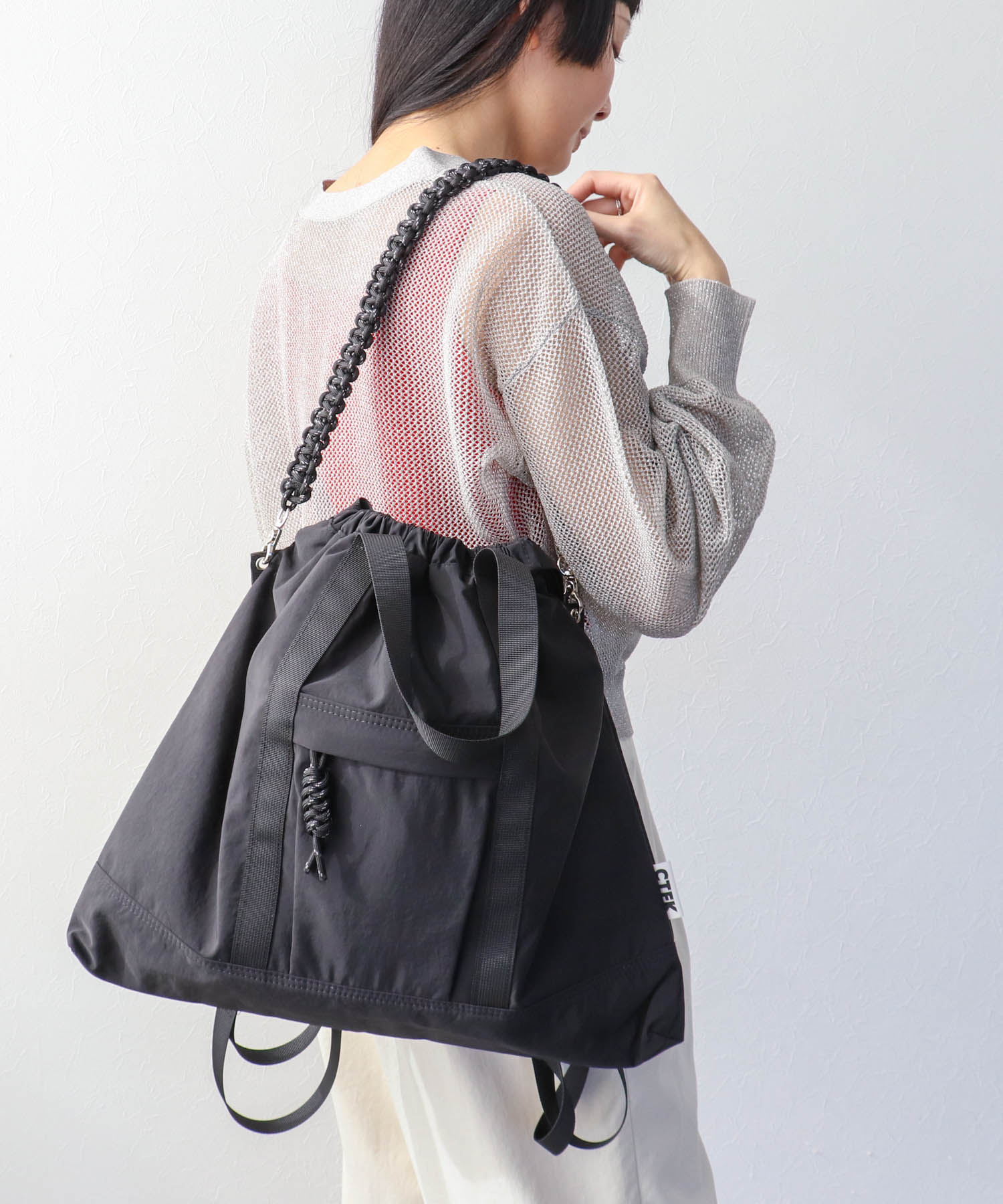 ナイロン3WAYスクエアトートⅡ