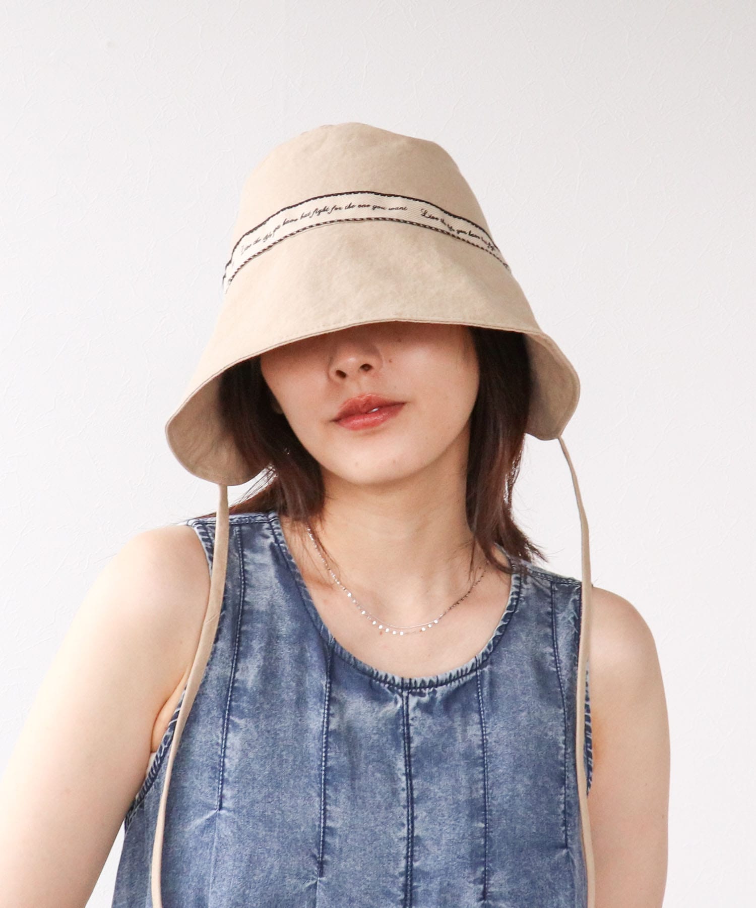 ロゴ入りリボンHAT