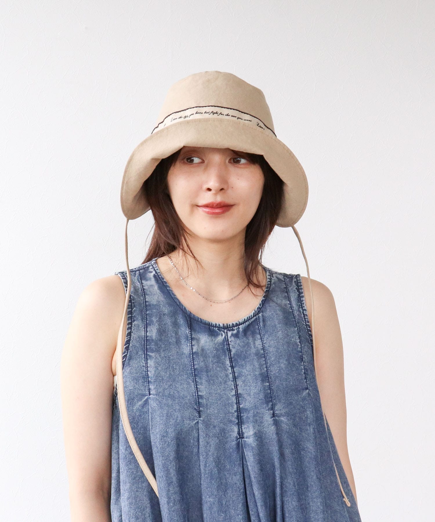 ロゴ入りリボンHAT