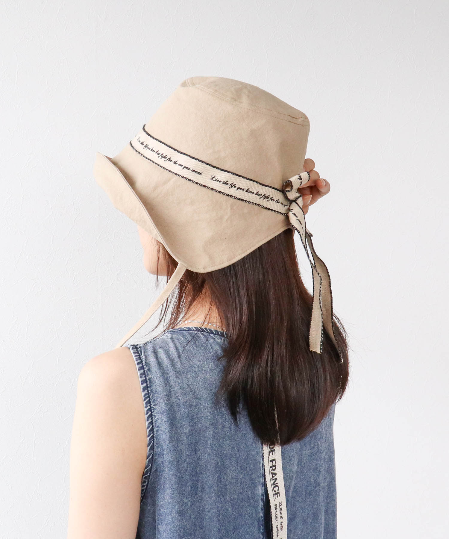 ロゴ入りリボンHAT