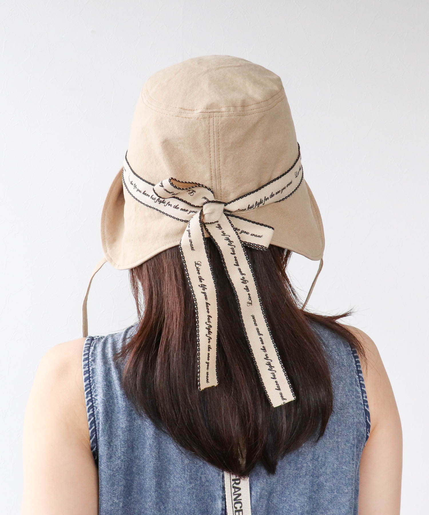 ロゴ入りリボンHAT