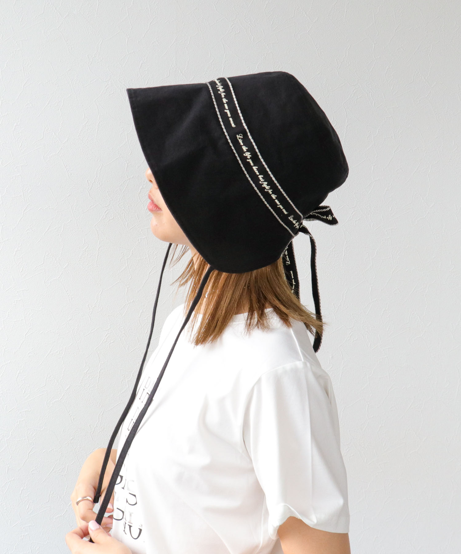 ロゴ入りリボンHAT