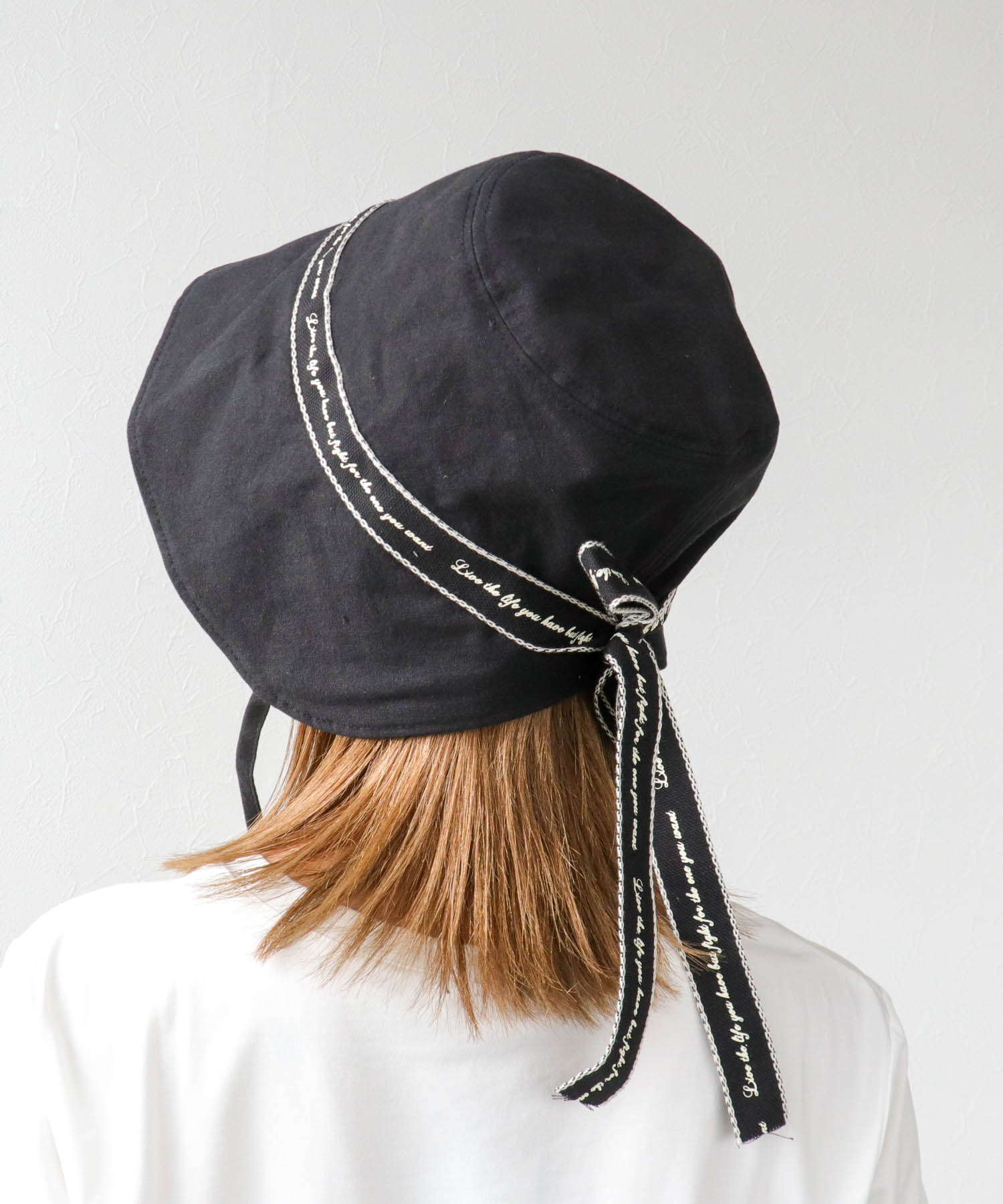 ロゴ入りリボンHAT