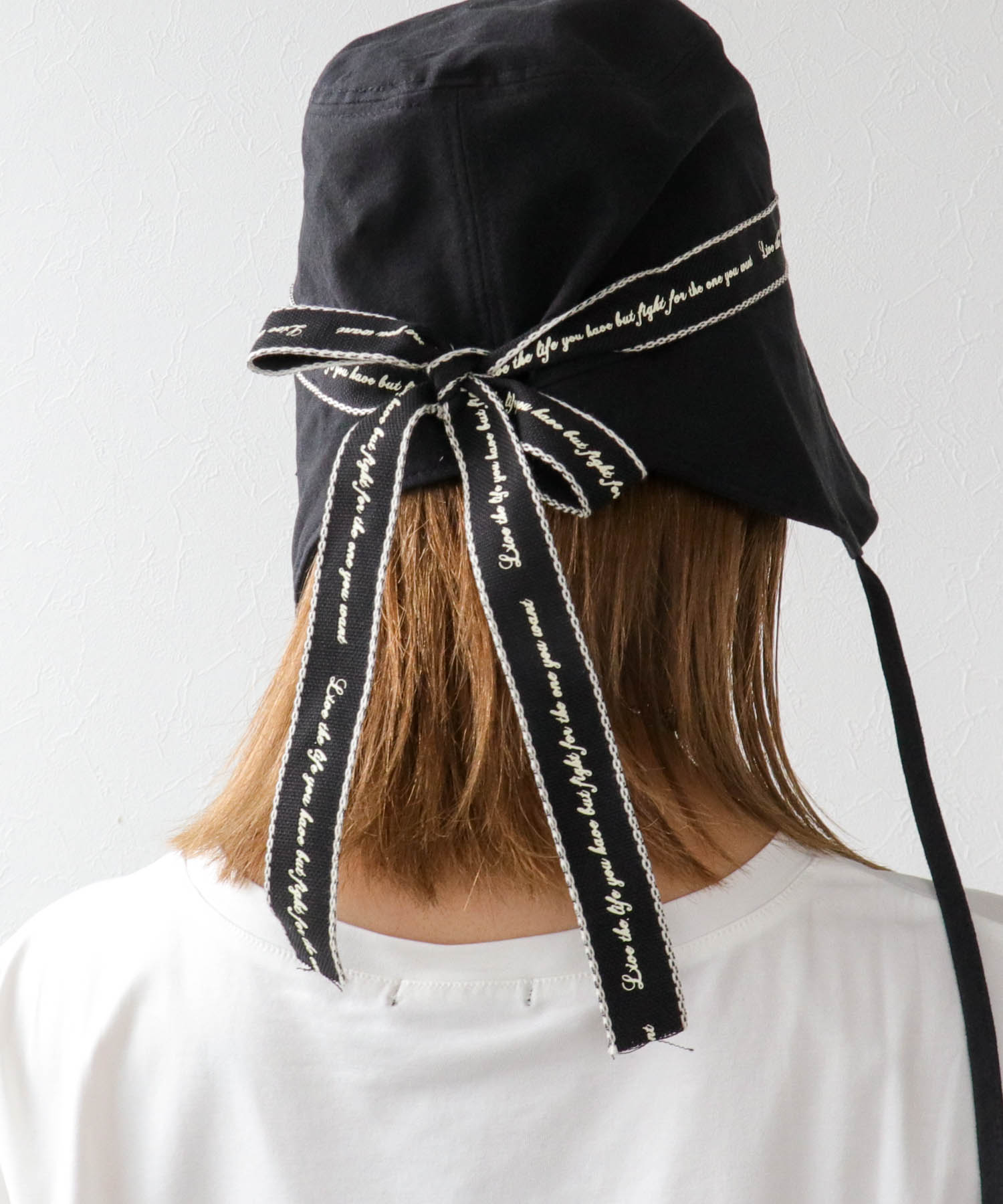 ロゴ入りリボンHAT