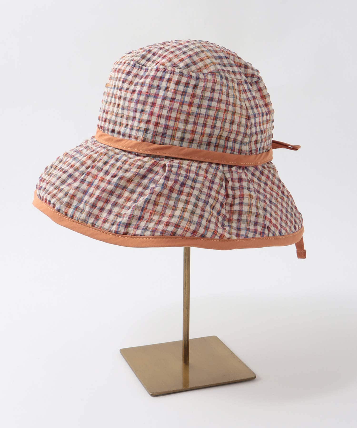 ギンガムチェックパイピングHAT