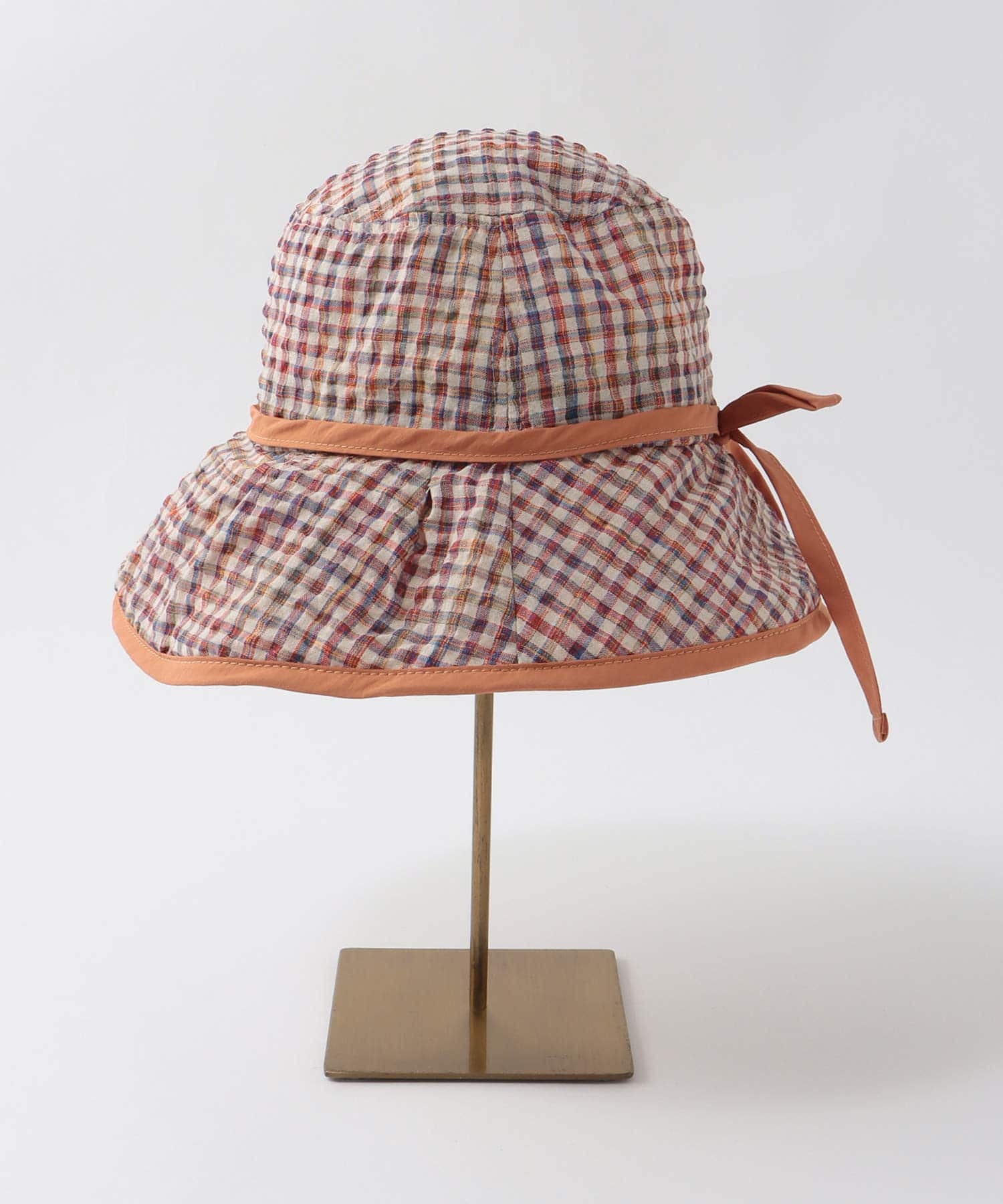 ギンガムチェックパイピングHAT