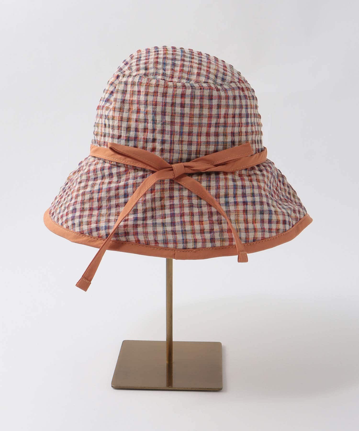 ギンガムチェックパイピングHAT