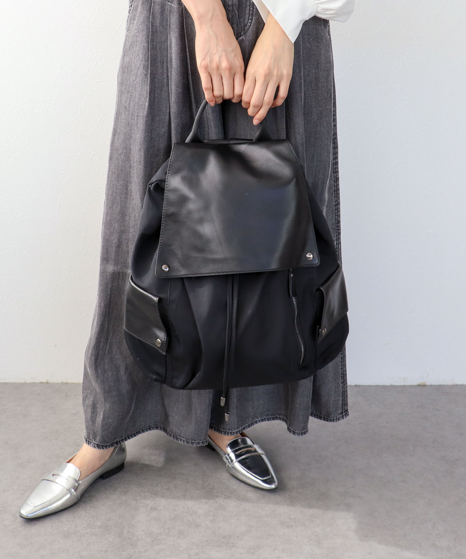 ラム×ナイロンBIGリュック