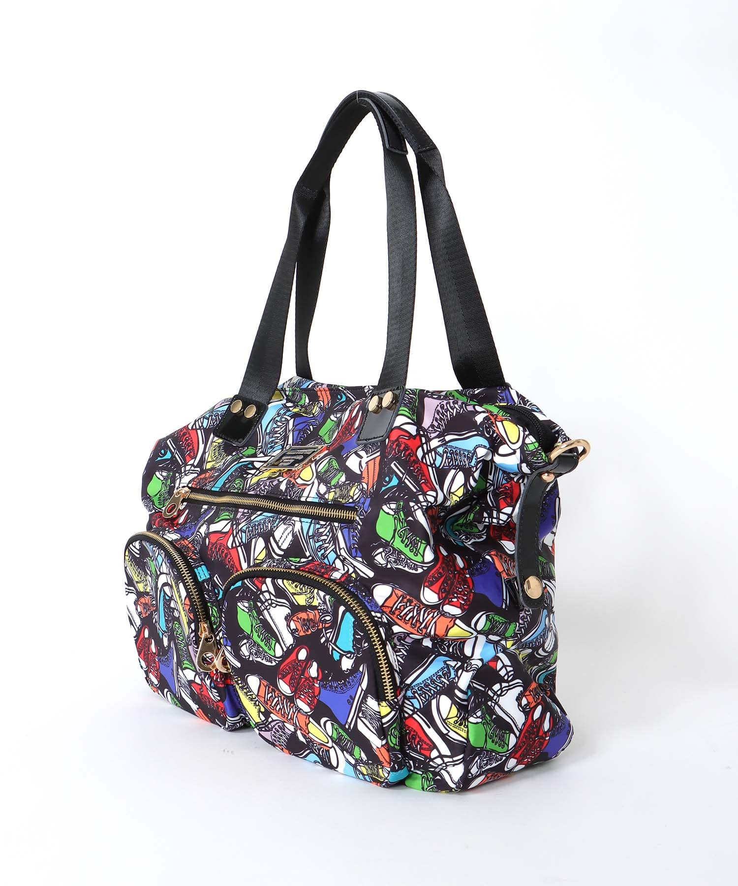 トリムパテントレザープリントBAG